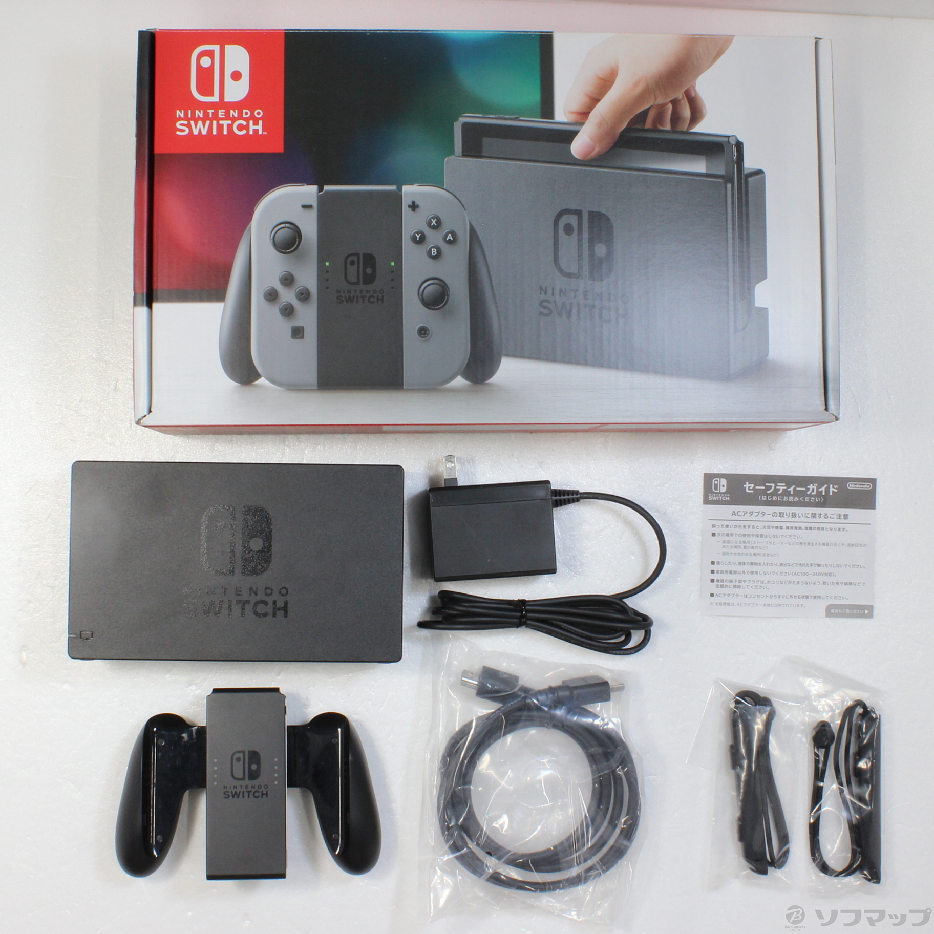 中古】Nintendo Switch Joy-Con (L) ／ (R) グレー [2133041038324