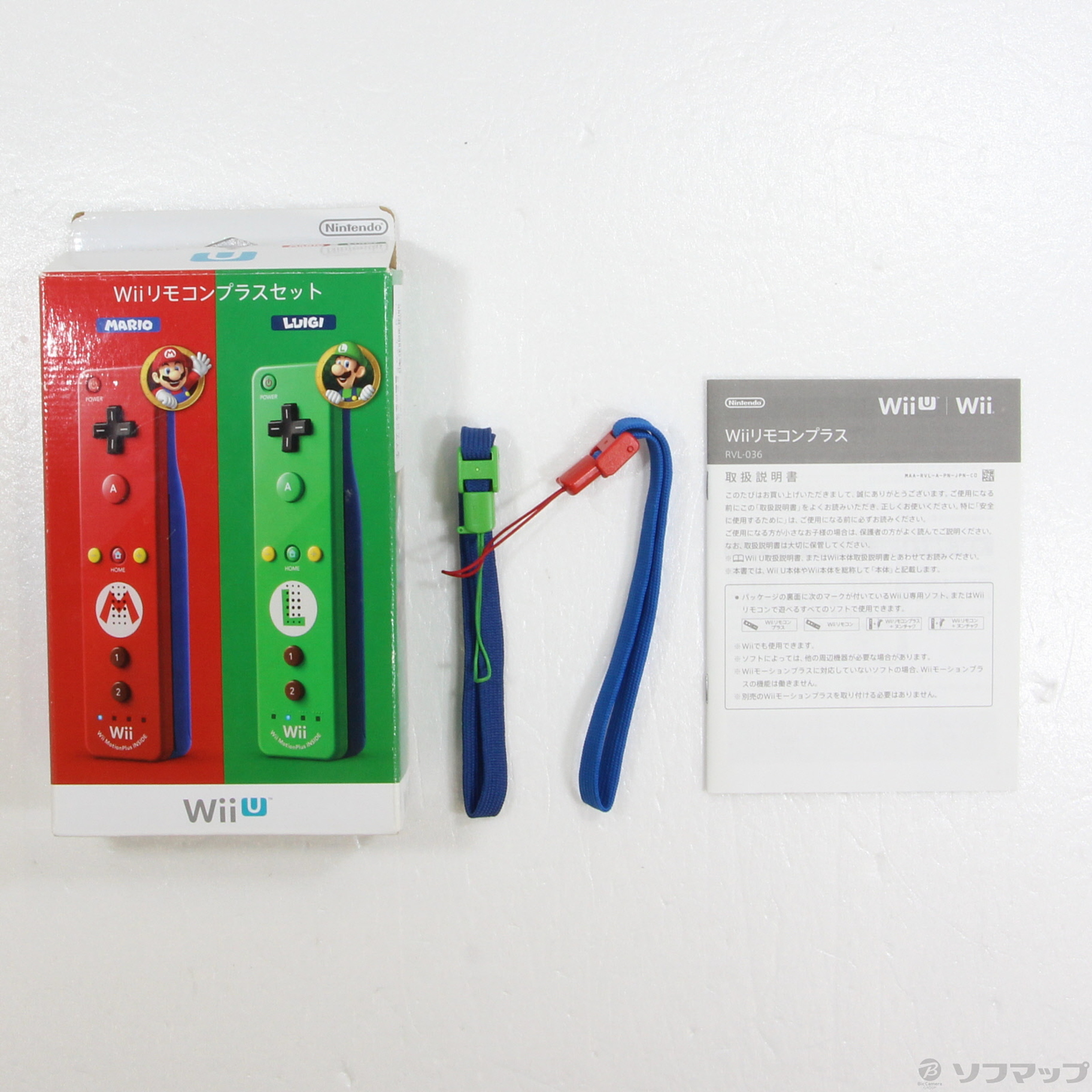中古】Wiiリモコンプラスセット RVL-A-PN01 マリオ ルイージ