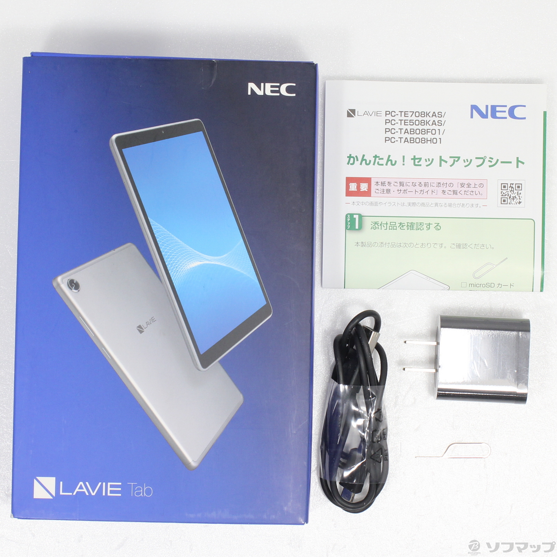 中古】LaVie Tab E TE508／KAS 32GB シルバー PC-TE508KAS Wi-Fi ◇12