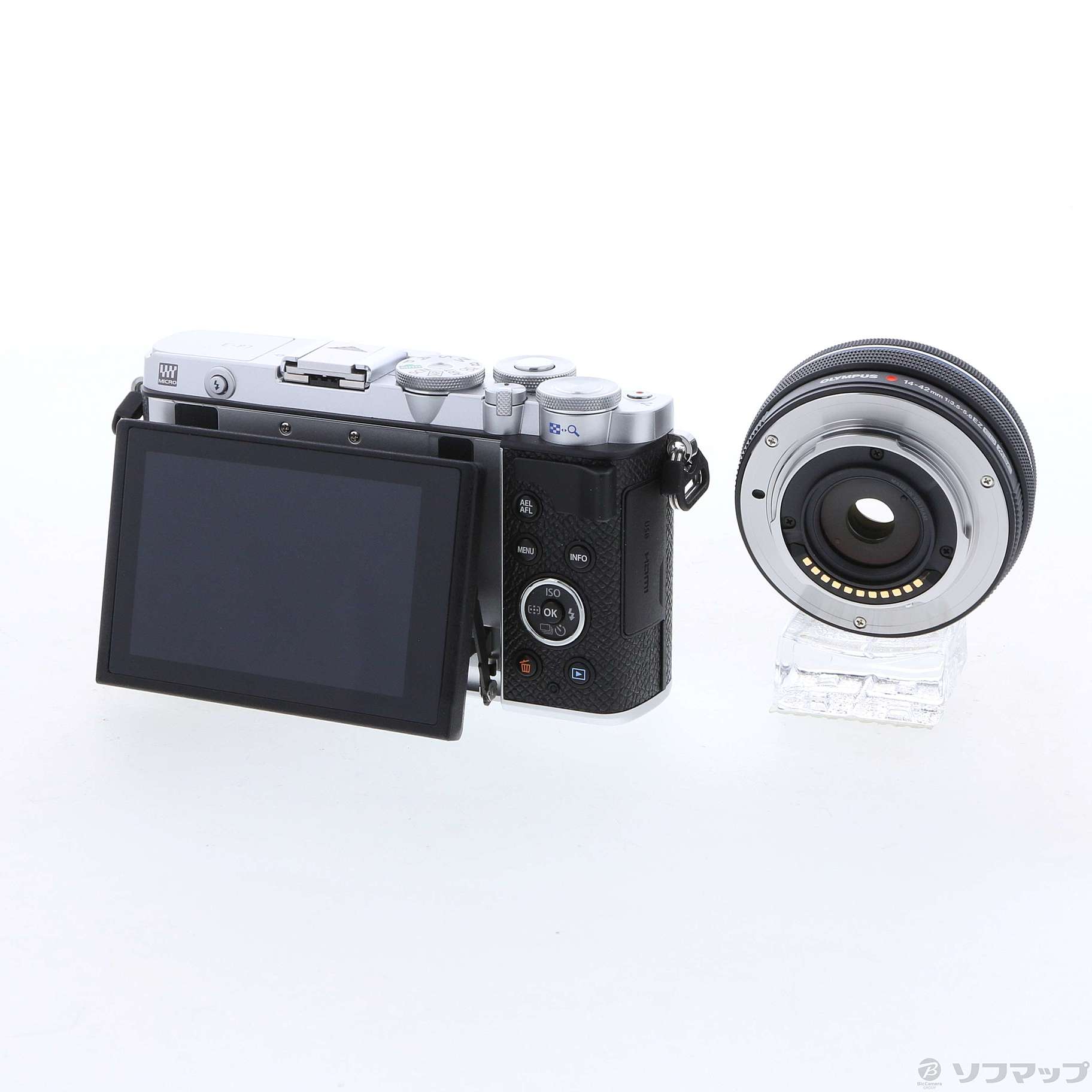 中古】OLYMPUS PEN E-P7 14-42mm EZレンズキット シルバー