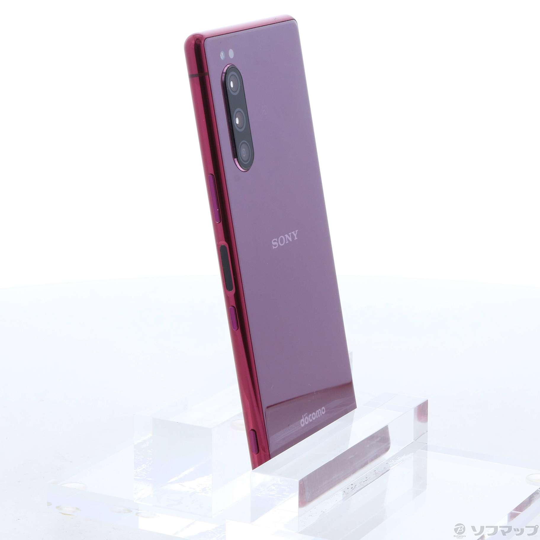 中古】Xperia 5 64GB レッド SO-01M docomoロック解除SIMフリー