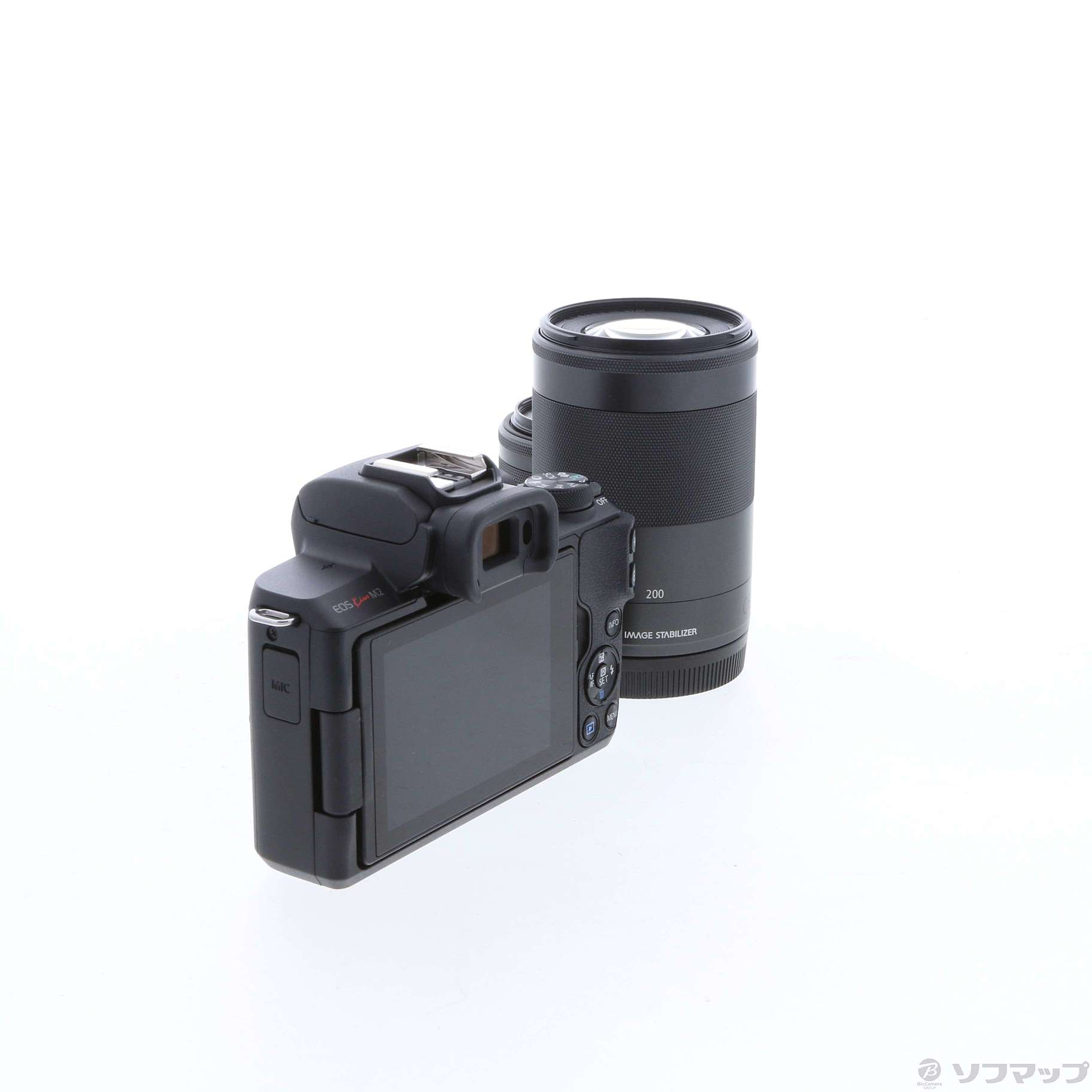 中古】〔展示品〕 EOS Kiss M2 ダブルズームキット ブラック ◇09/03 
