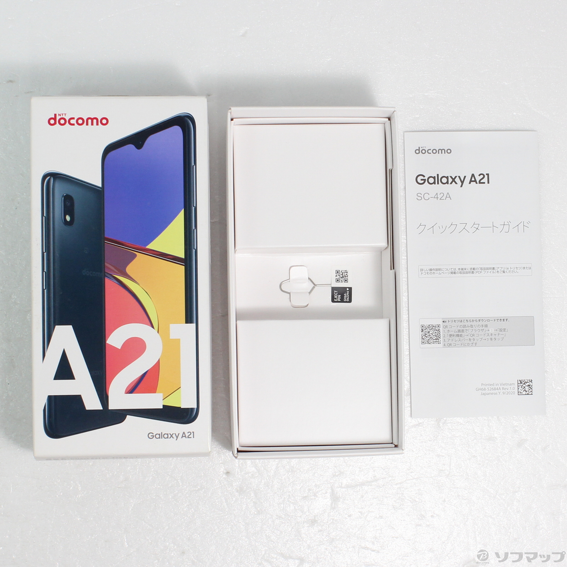 中古】GALAXY A21 64GB ブラック SC-42A docomoロック解除SIMフリー