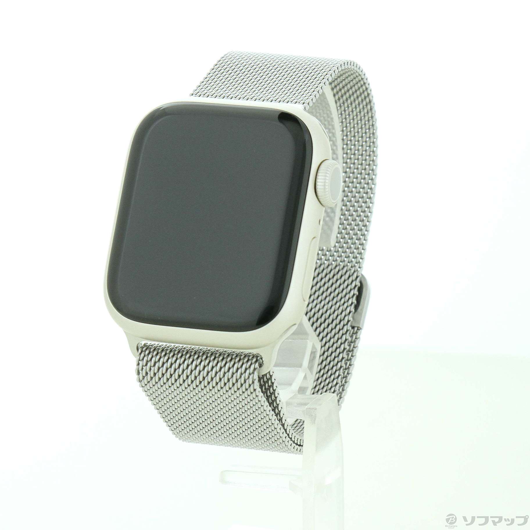 apple watch 7 41mm スターライト シルバーミラネーゼループ-silversky 