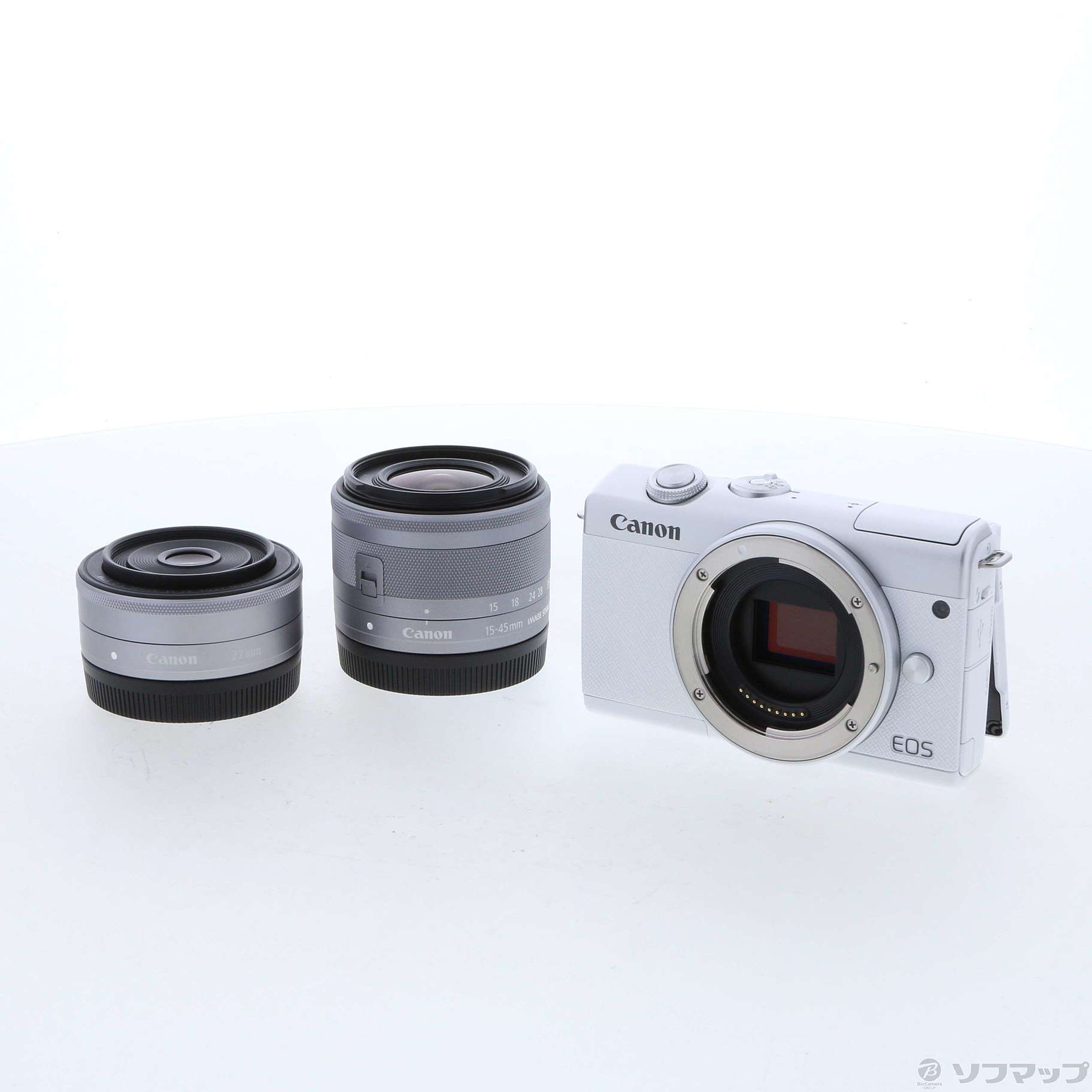 激安直営店 pcdepotミラーレスデジタル一眼カメラ EOS M200 ダブルレンズキット ホワイト 30日間保証