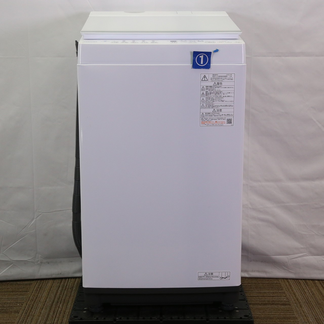 〔中古品〕 全自動洗濯機 ZABOON（ザブーン） ピュアホワイト AW-6DH1-W ［洗濯6.0kg ／簡易乾燥(送風機能) ／上開き］