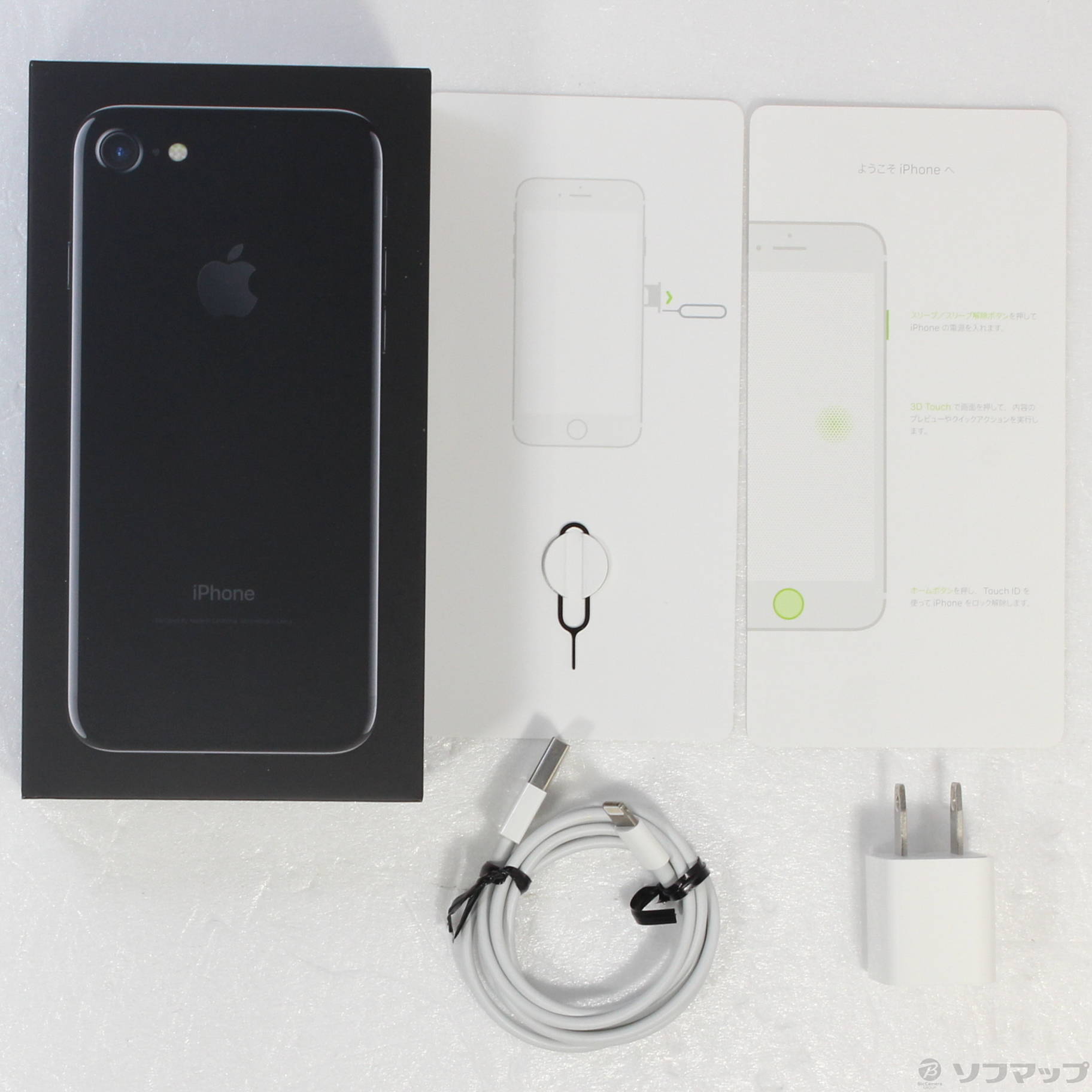 中古】iPhone7 128GB ジェットブラック MNCP2J／A SIMフリー ◇12/11