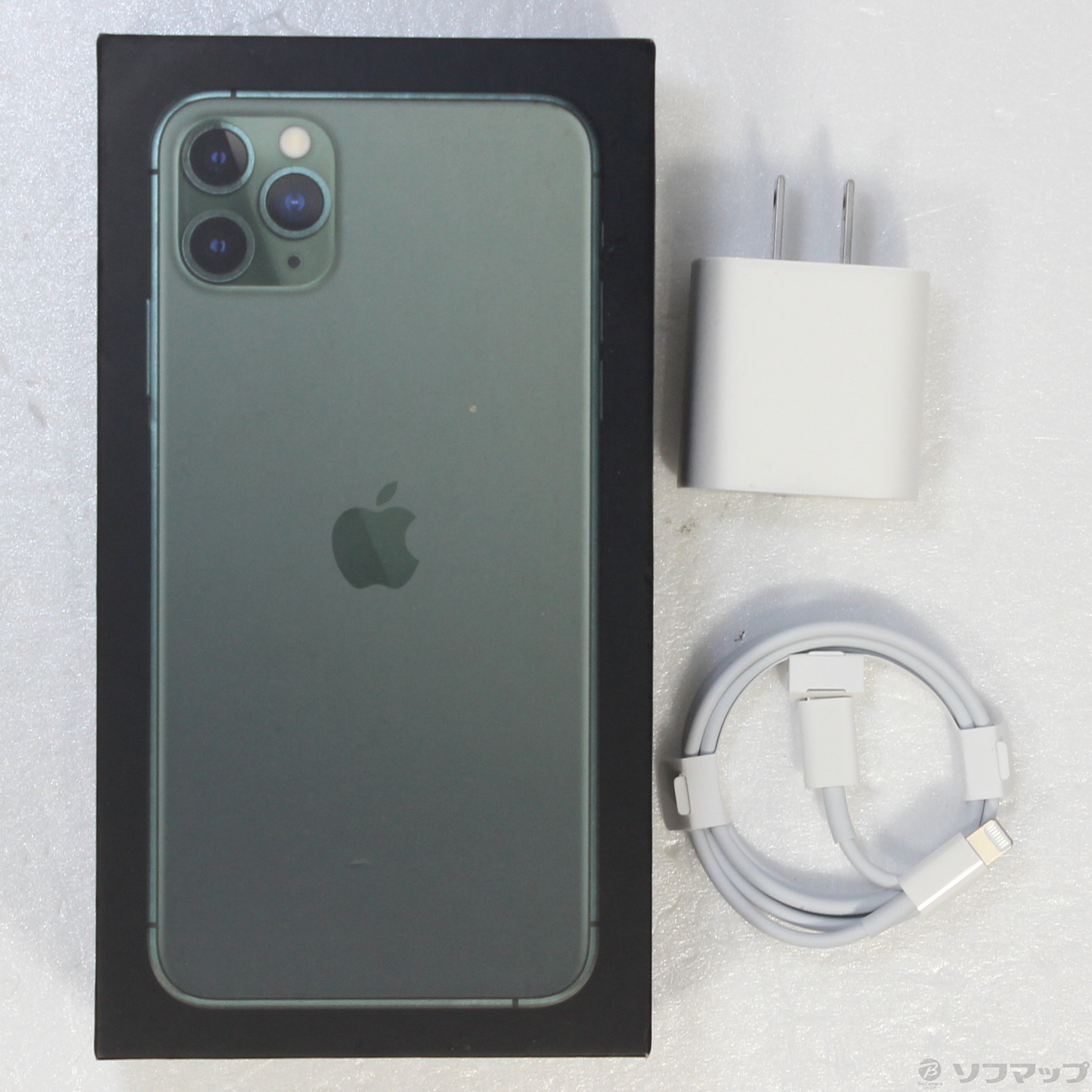 中古】iPhone11 Pro Max 512GB ミッドナイトグリーン MWHR2J／A SIM