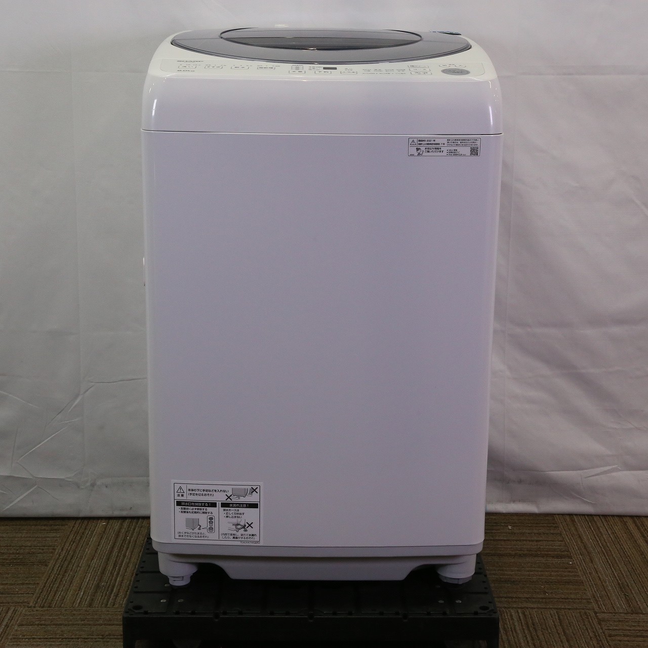 〔展示品〕 全自動洗濯機 シルバー系 ES-GV8F-S ［洗濯8.0kg ／簡易乾燥(送風機能) ／上開き］