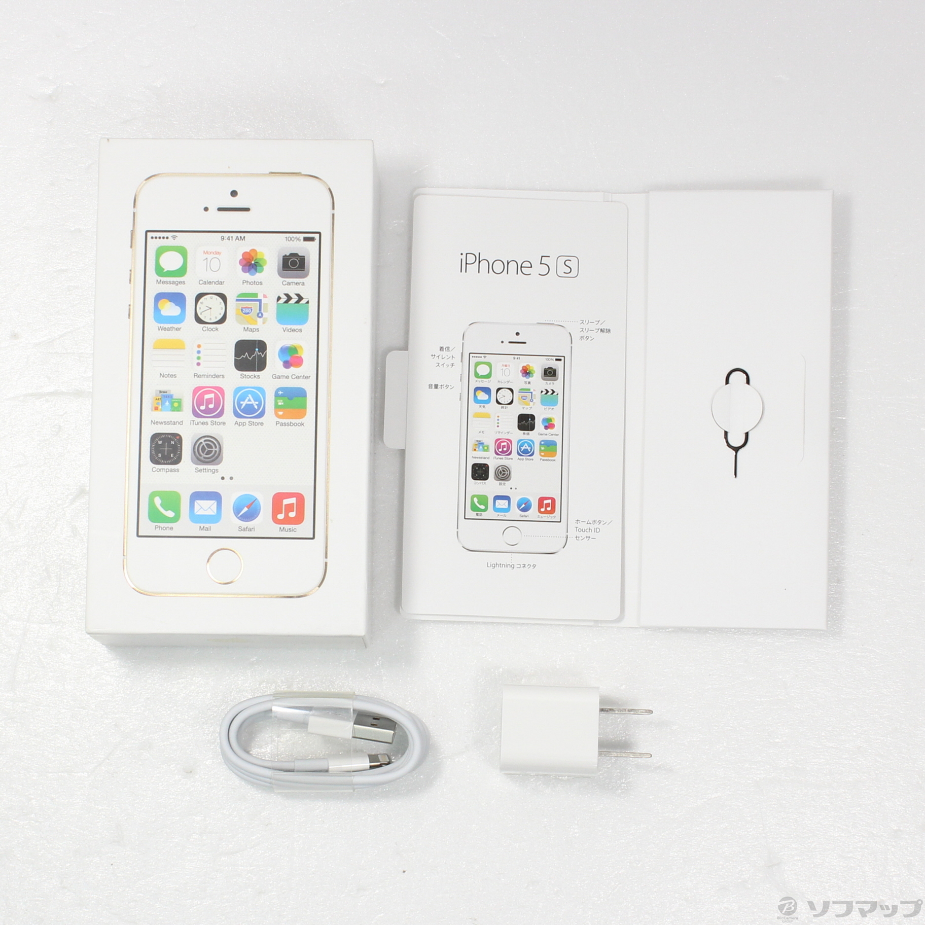 中古】iPhone5S 64GB ゴールド ME340J／A docomo [2133042082708