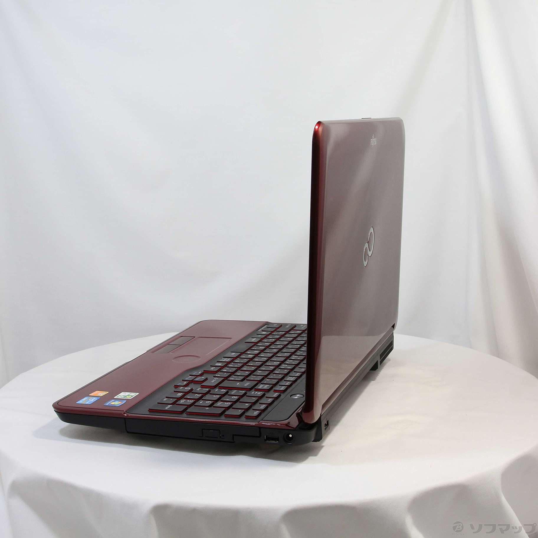 中古】格安安心パソコン LIFEBOOK AH56／G FMVA56GRC ガーネットレッド