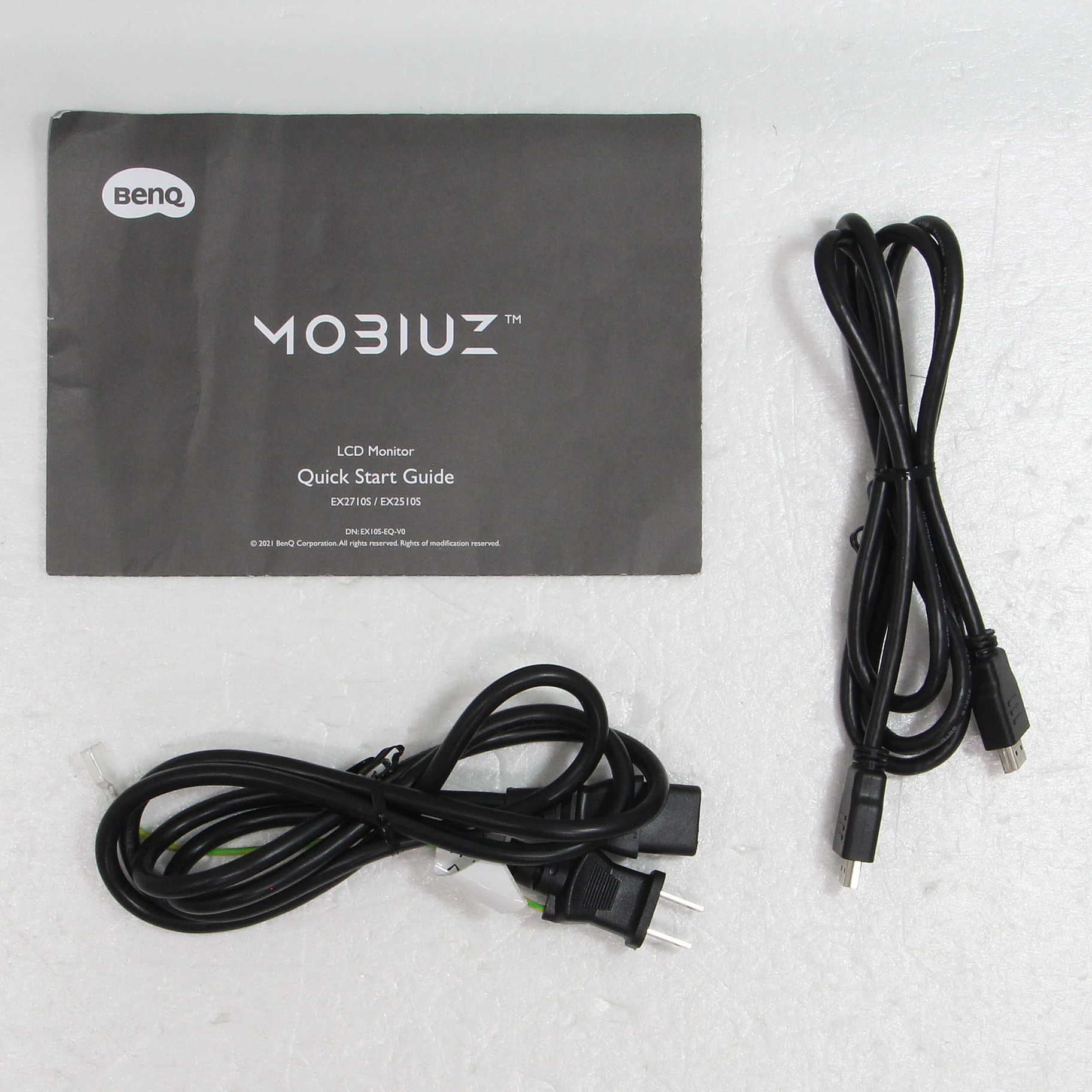 EX2710Sモニター HDMIケーブル 電源コード-