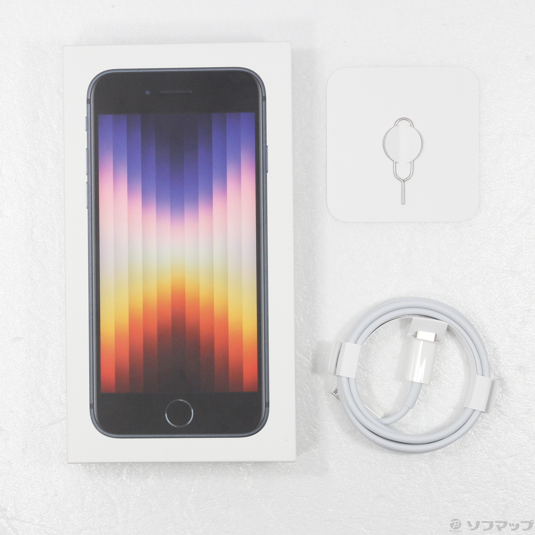 中古】iPhone SE 第3世代 64GB ミッドナイト MMYC3J／A SIMフリー