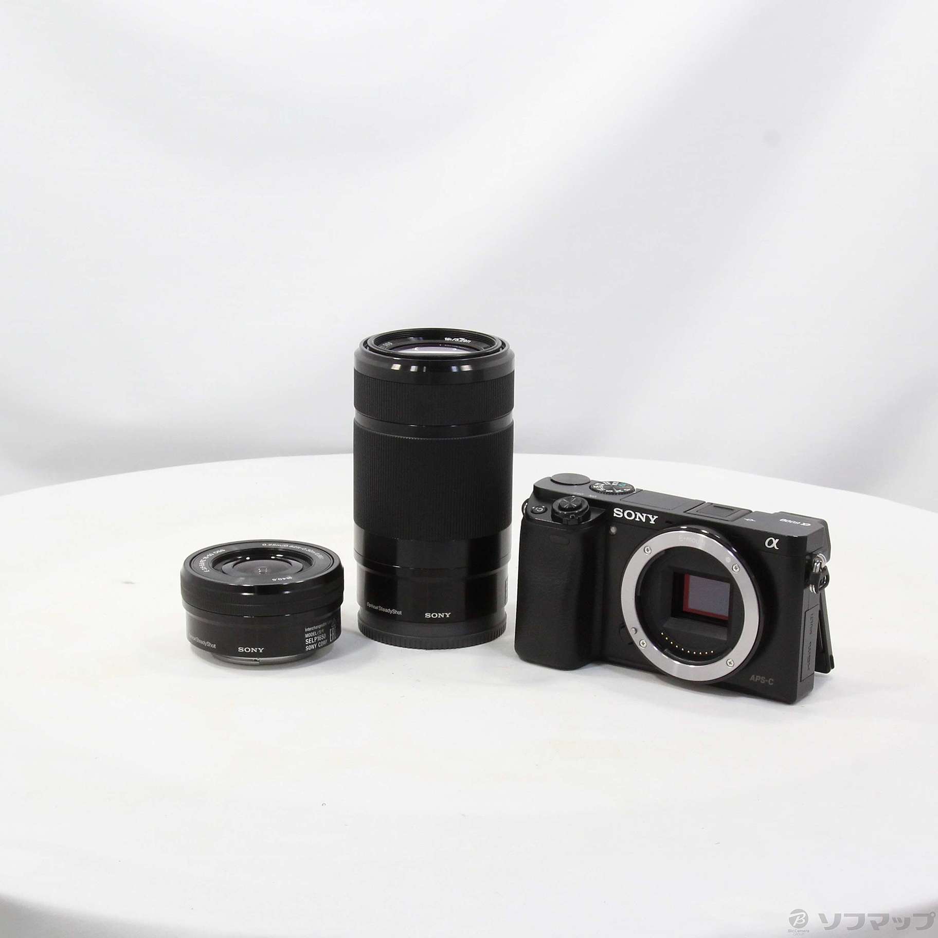 中古】α6000 ILCE-6000Y ブラック ダブルズームレンズキット