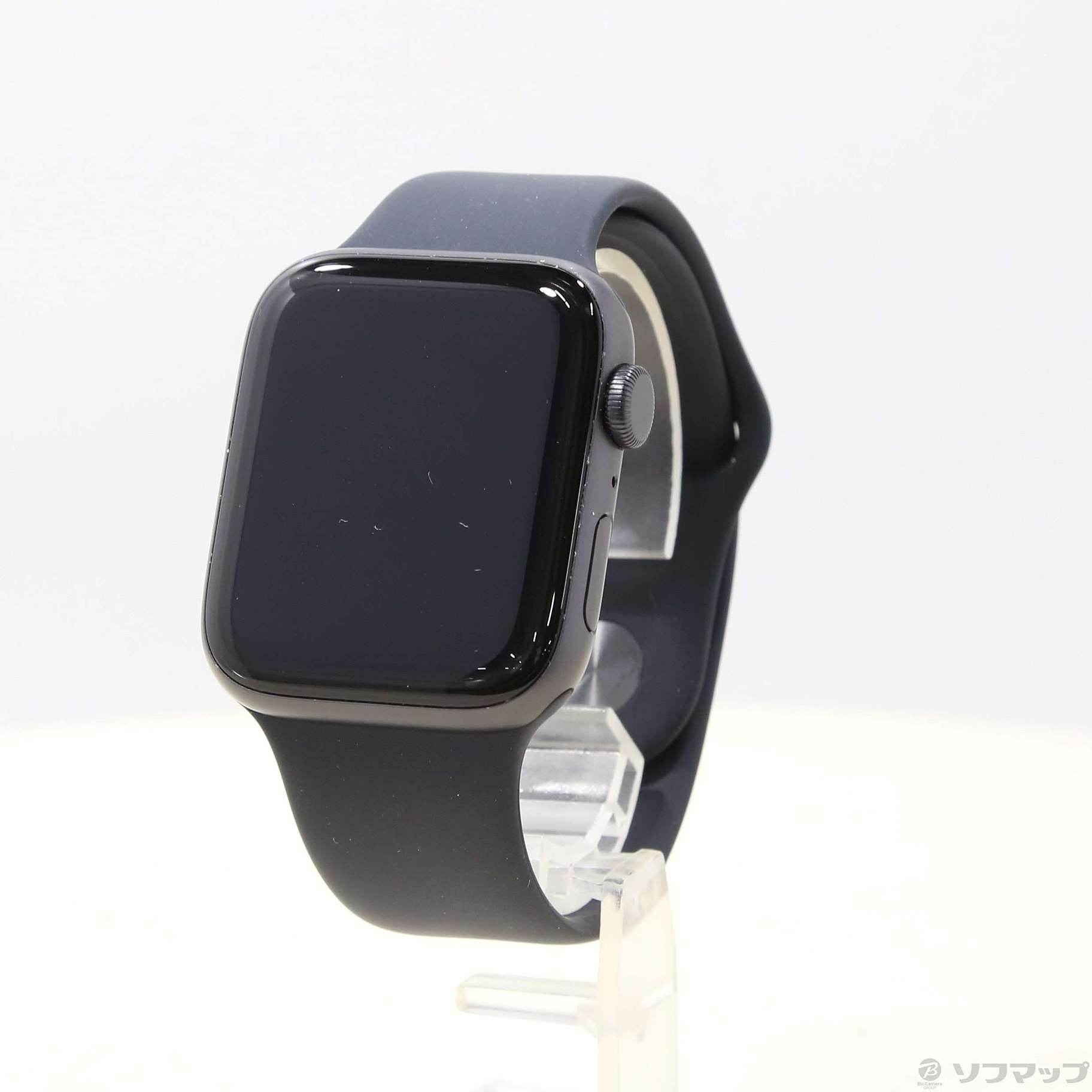 Apple Watch SE 44mmスペースグレイアルミニウムケースとブラッ…