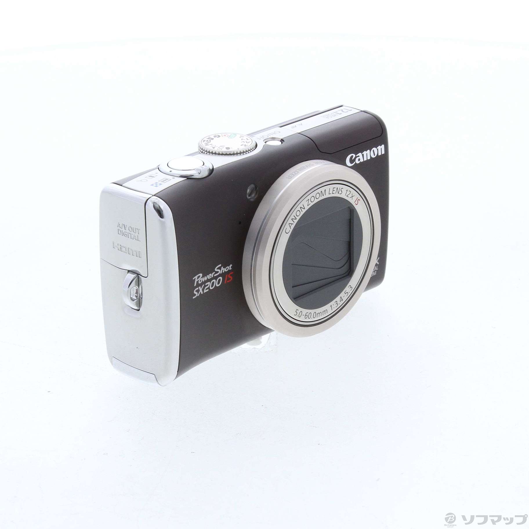 中古】PowerShot SX200 IS (1210万画素／12倍ズーム／ウォームブラック