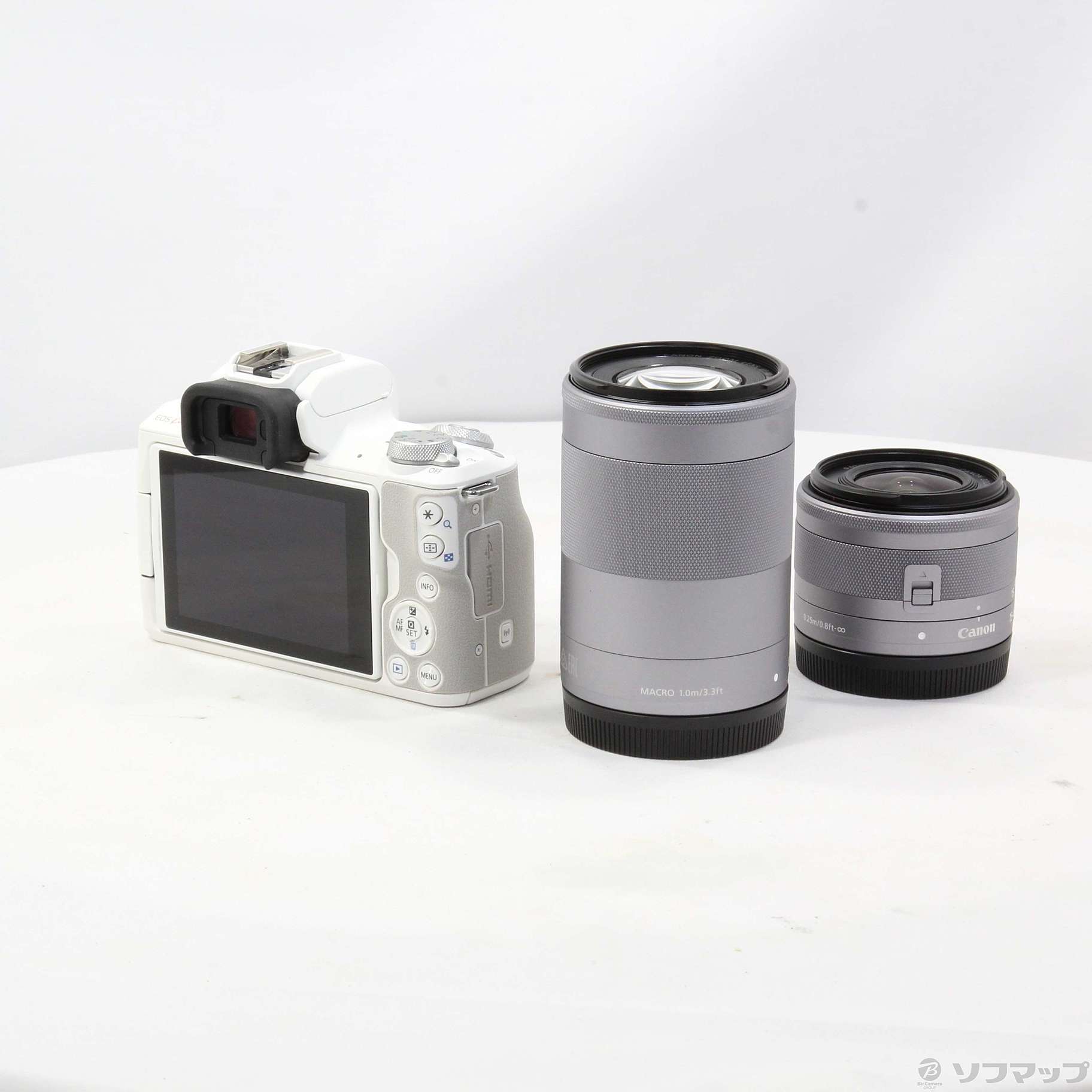 中古】EOS Kiss M2 ダブルズームキット ホワイト ◇11/26(土 中古】EOS Kiss M2 ダブルズームキット ホワイト ◇11/26(土