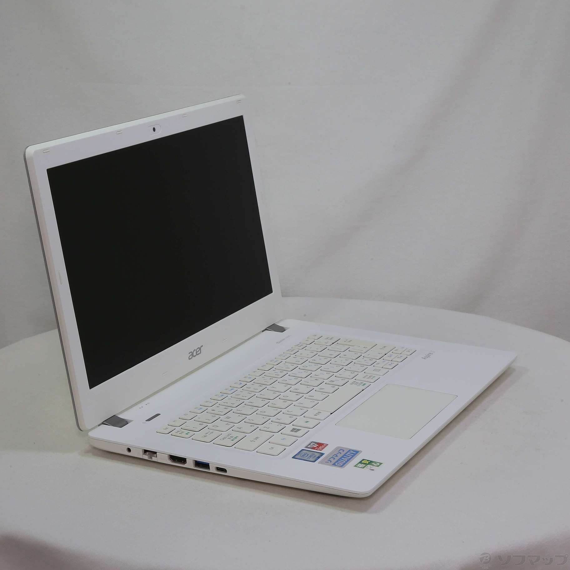 中古】格安安心パソコン Aspire V13 V3-372-N34D／W プラチナホワイト