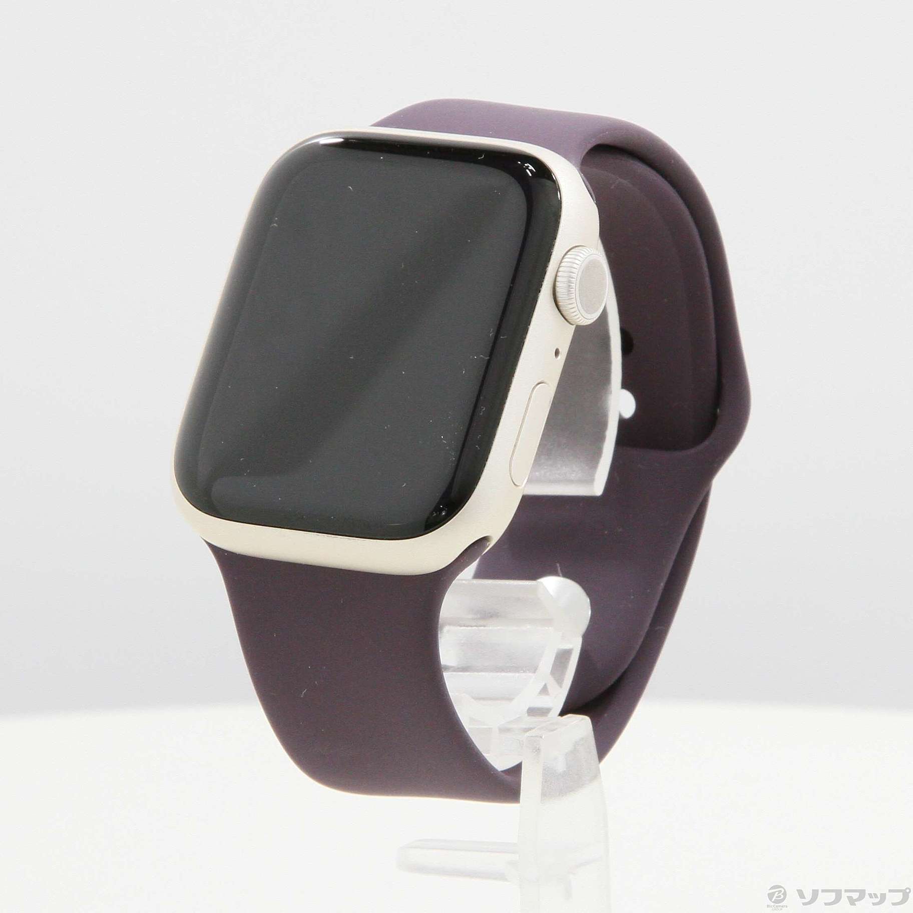 Apple Watch Series 7 GPS 45mm スターライトアルミニウムケース ダークチェリースポーツバンド