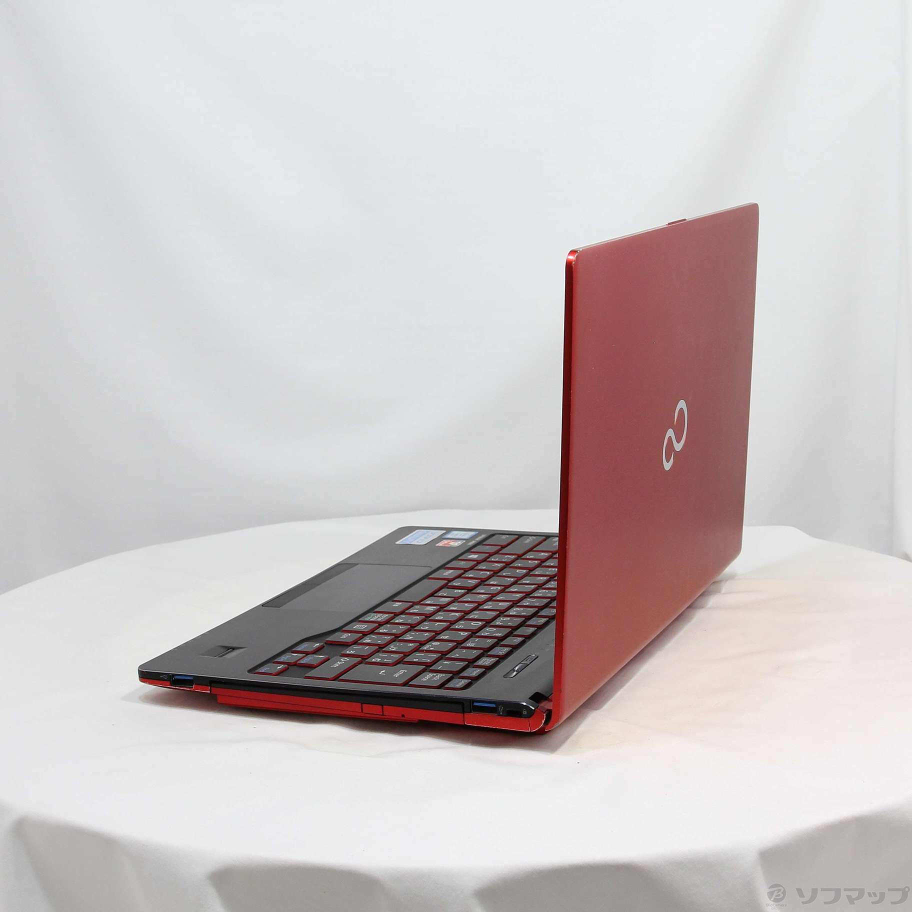 中古】LIFEBOOK SH90／X FMVS90XRD2 サテンレッド 〔Windows 10