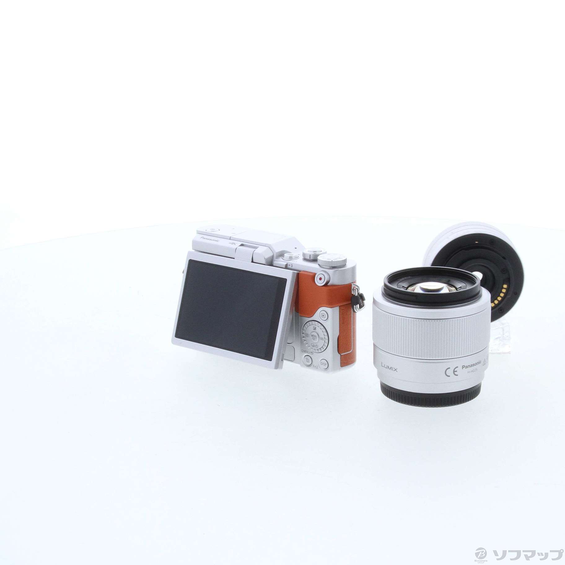 中古】LUMIX DC-GF10W-D ダブルレンズキット (オレンジ 