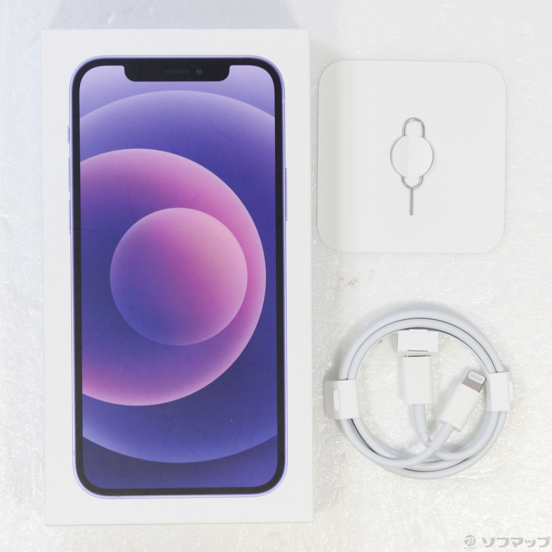 中古】iPhone12 64GB パープル MJNH3J／A SIMフリー [2133042931280