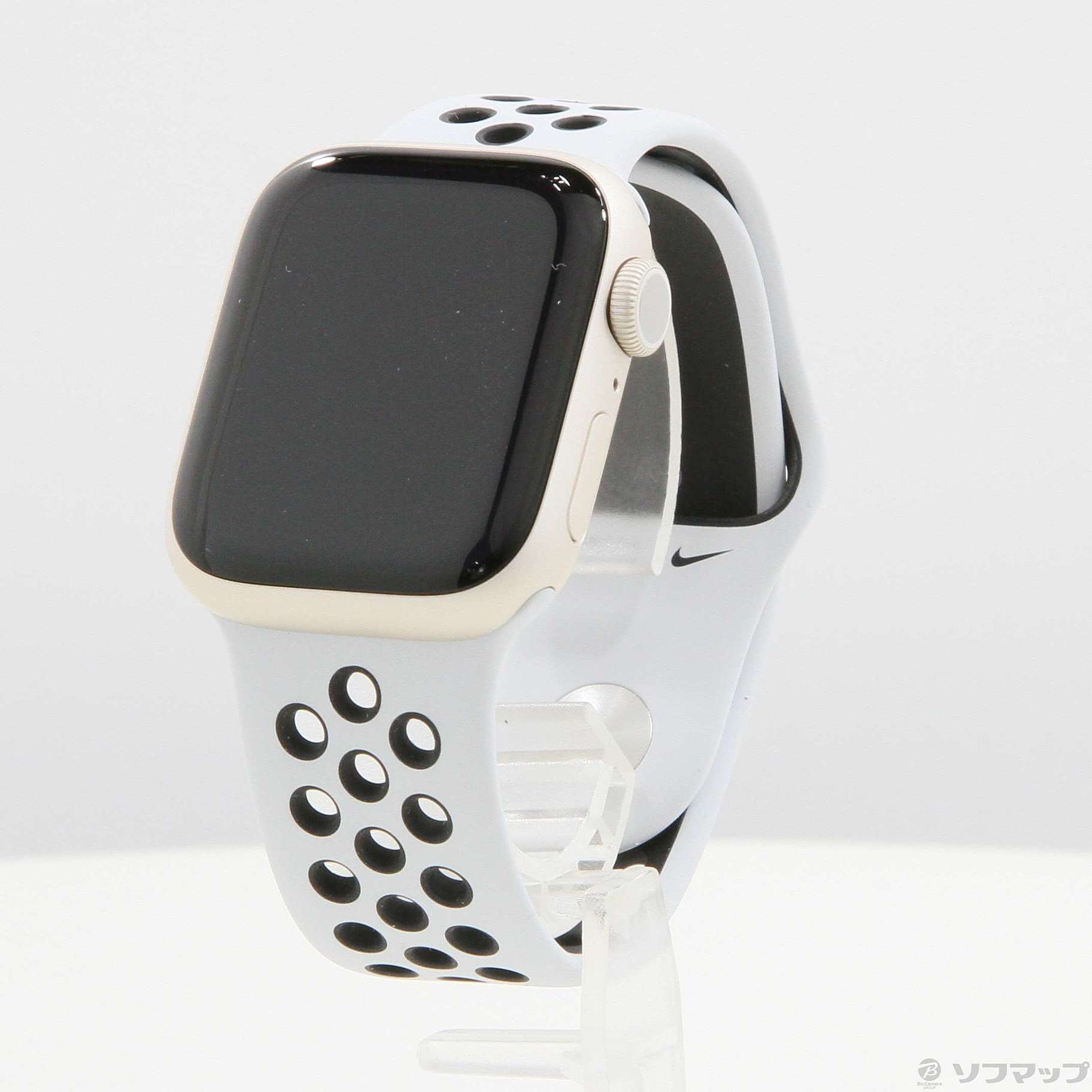 Apple Watch Series 7 Nike GPS 41mm スターライトアルミニウムケース ピュアプラチナム／ブラックNikeスポーツバンド  ◇01/01(日)値下げ！