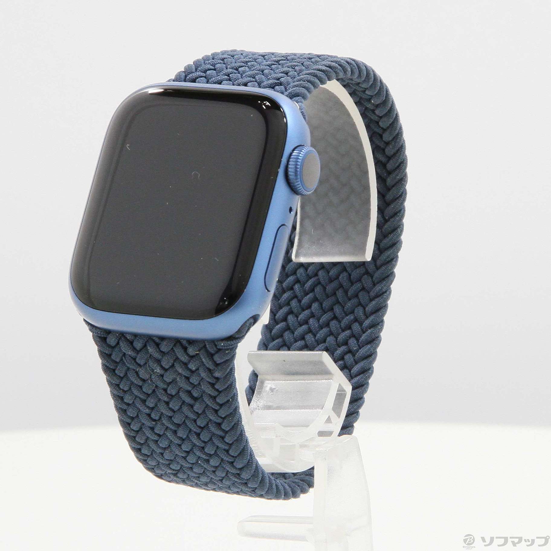 Apple Watch Series 7 GPS 41mm ブルーアルミニウムケース アビスブルーブレイデッドソロループ