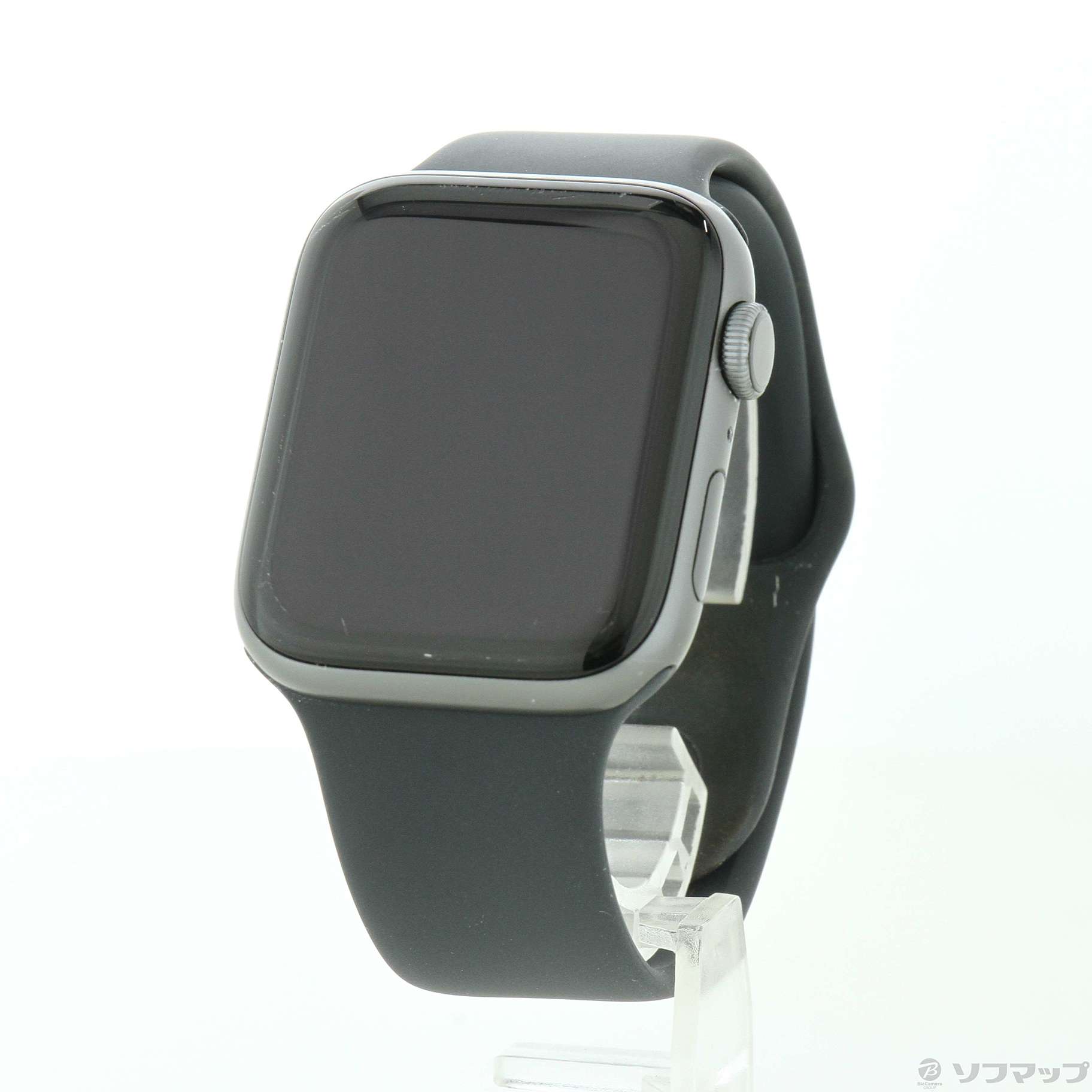 (中古)Apple Apple Watch Series 4 GPS 44mm スペースグレイアルミニウムケース ブラックスポーツバンド(258-ud)