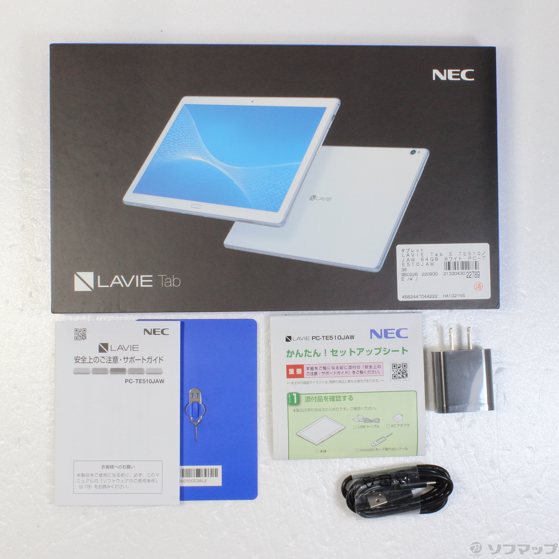 中古】LAVIE Tab E TE510／JAW 64GB ホワイト PC-TE510JAW Wi-Fi