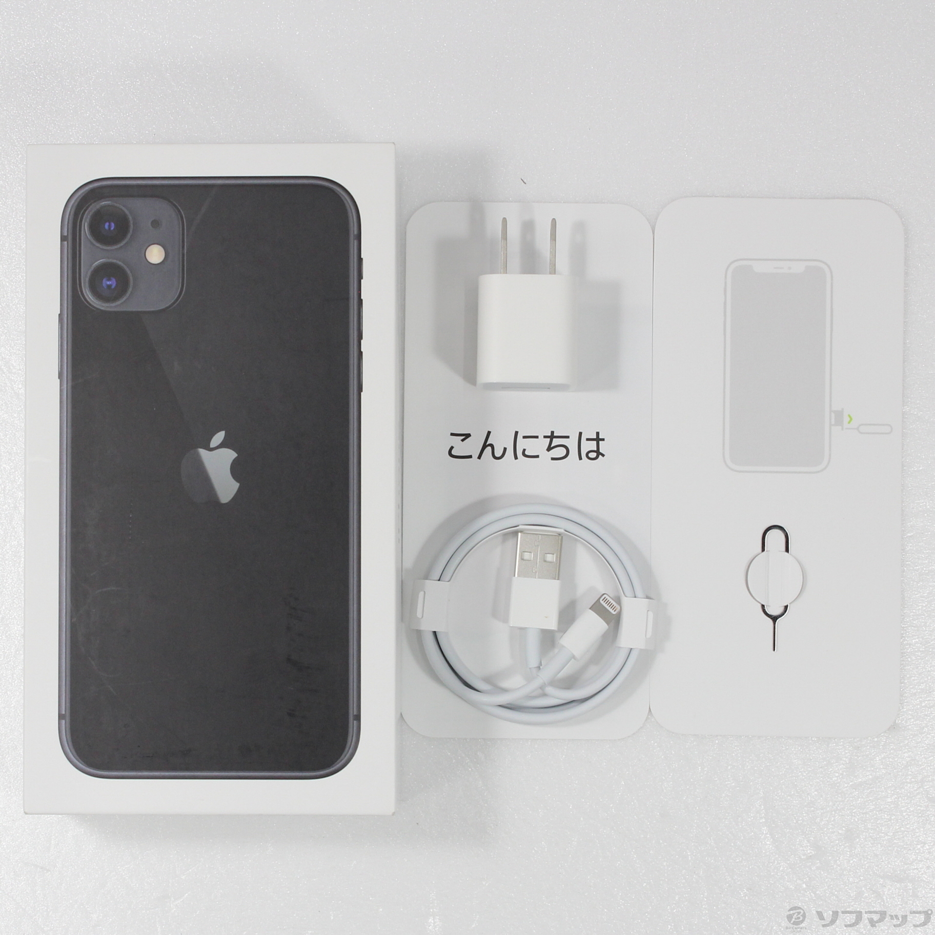 中古】iPhone11 64GB ブラック MWLT2J／A SIMフリー [2133043067513