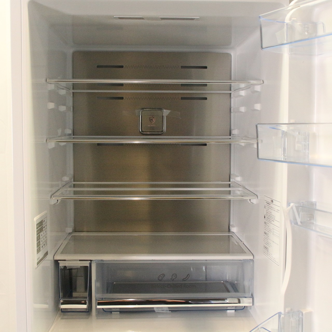 ハイセンス 冷蔵庫 ３ドア 右開き ３５８Ｌ HR-G3601W ガラスホワイト