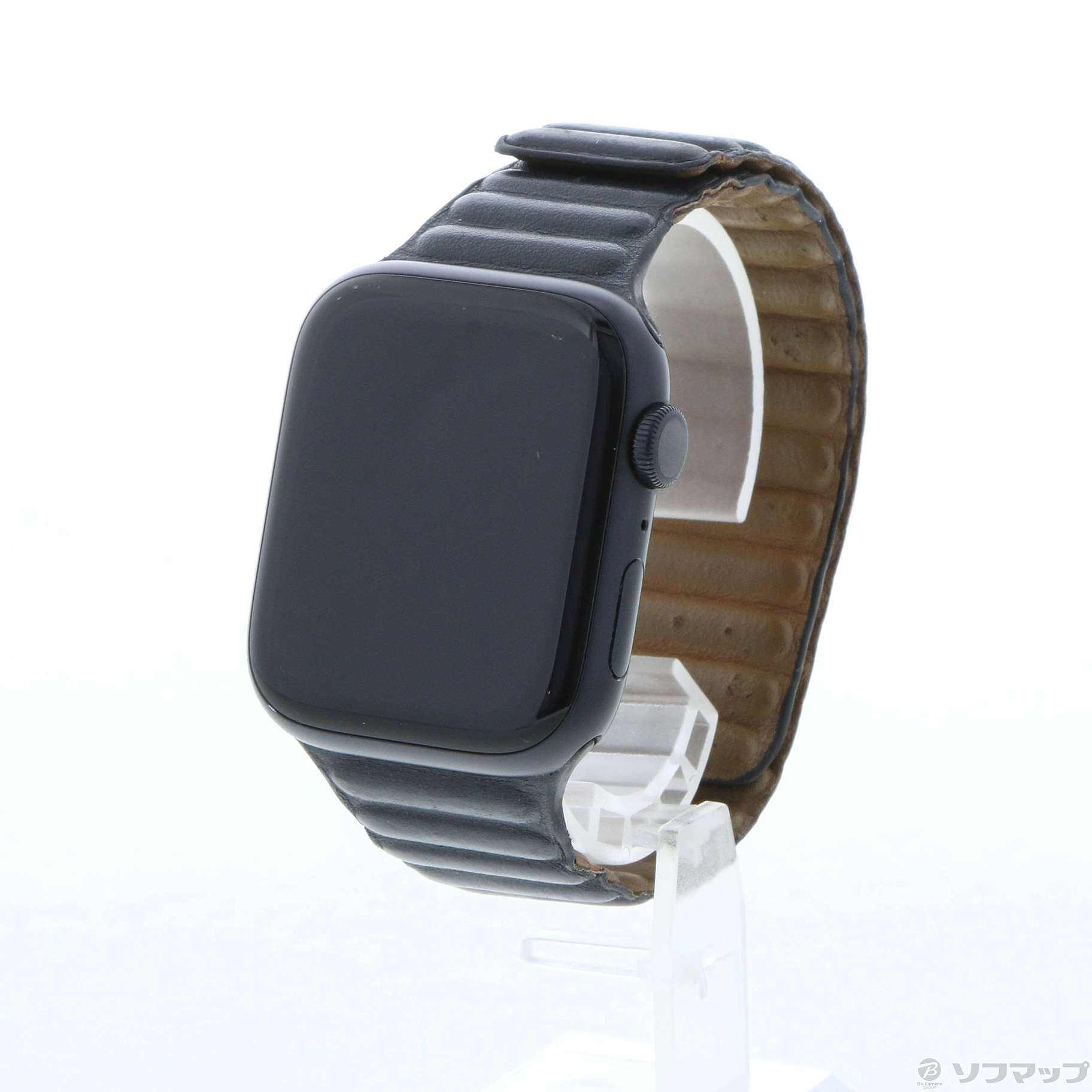 Apple Watch Series 7 GPS 45mm ミッドナイトアルミニウムケース ミッドナイトレザーリンク