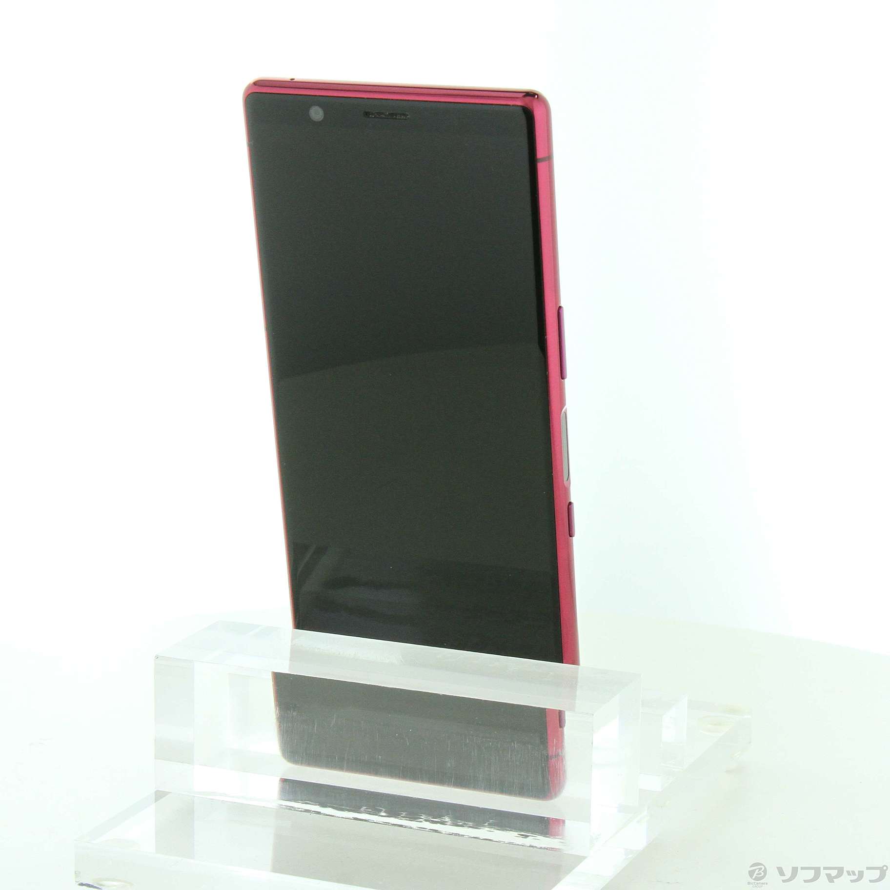 中古品〕 Xperia 5 64GB レッド SO-01M docomoロック解除SIMフリー｜の