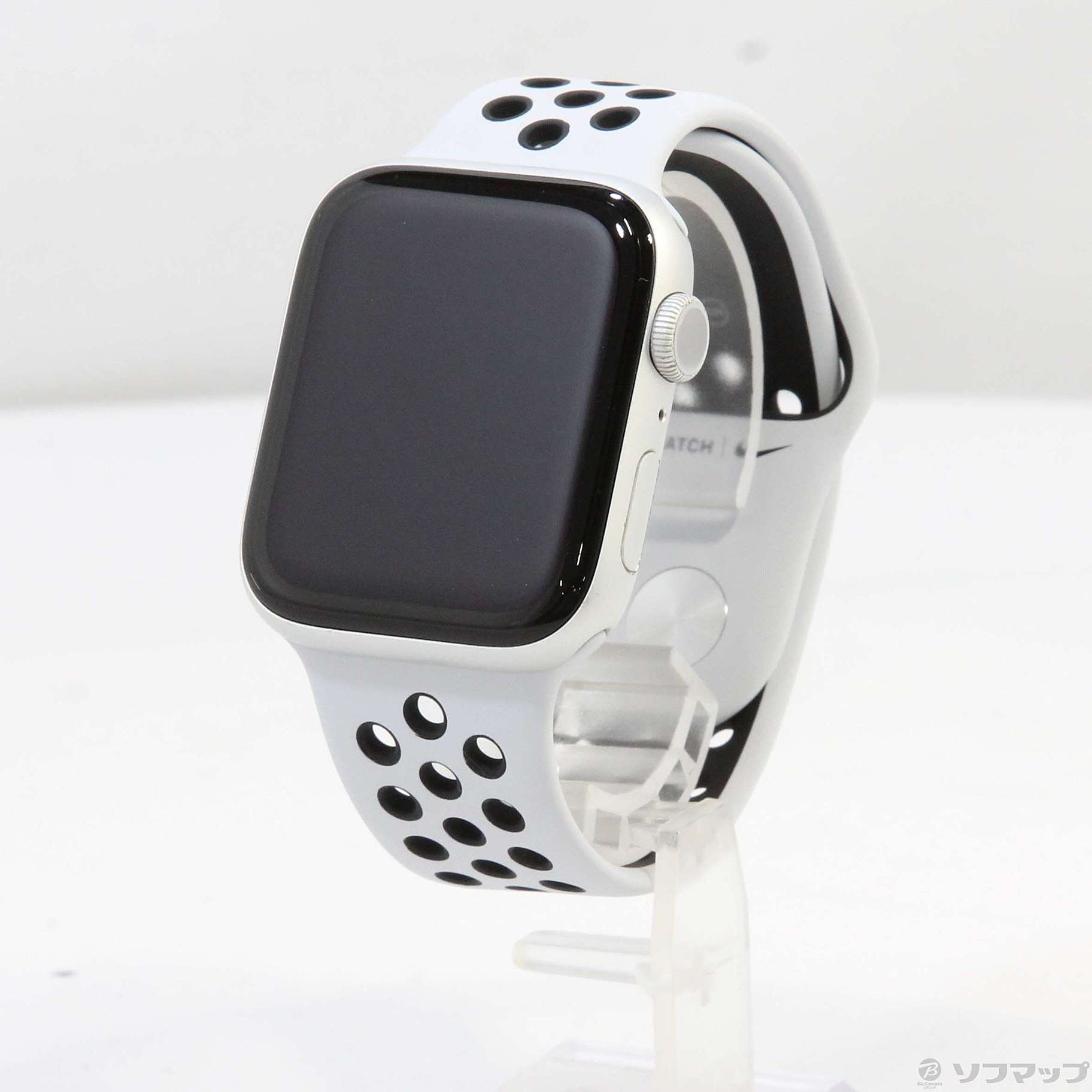 中古品Apple Watch Series 5 Nike GPS 44mm银铝包纯的白铂/黑色Nike 