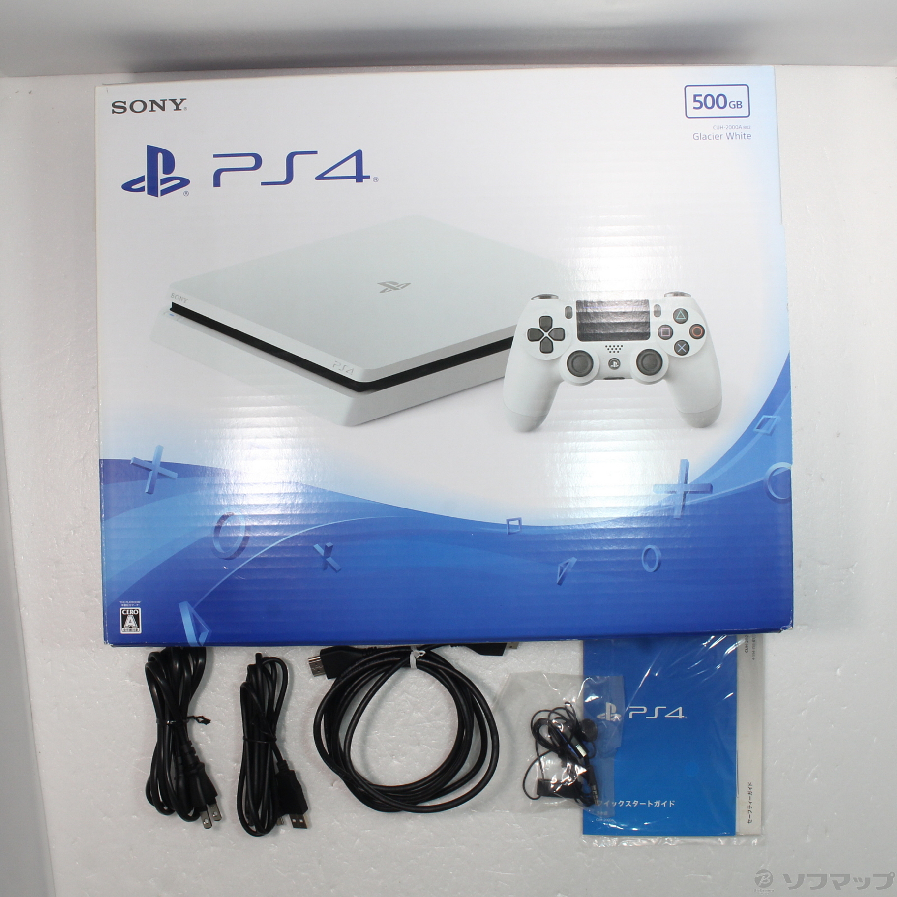 中古】PlayStation 4 グレイシャー・ホワイト 500GB CUH-2000AB