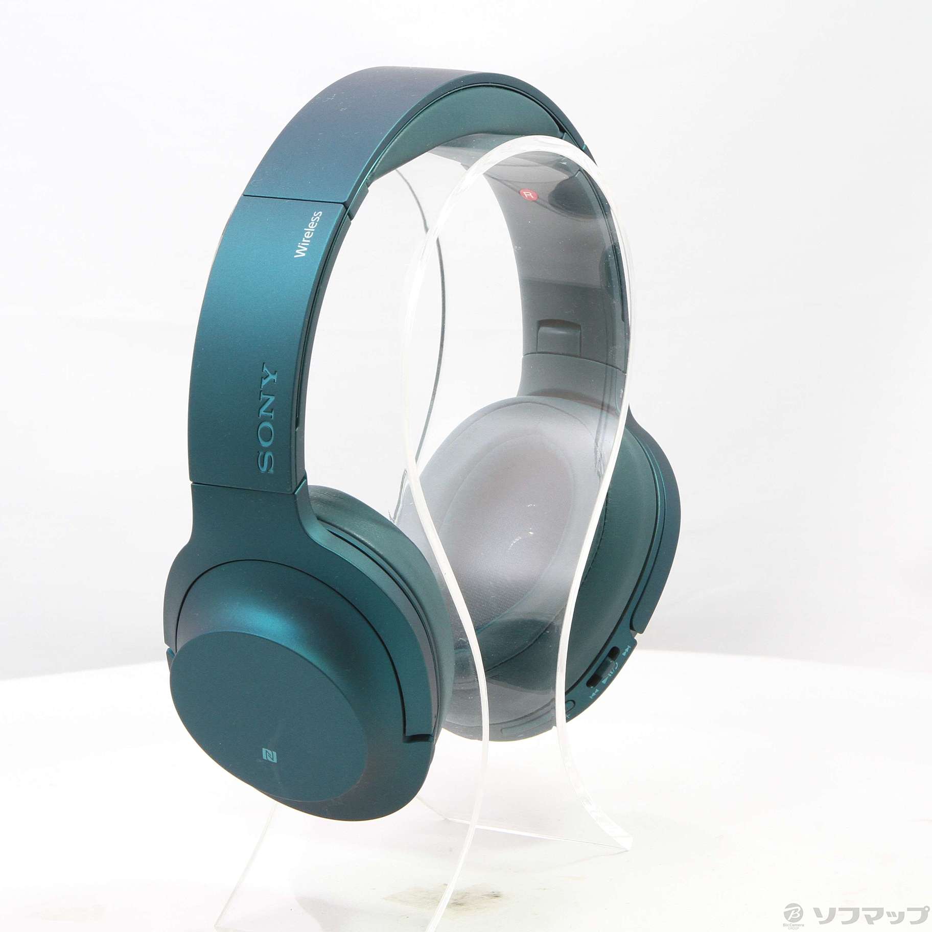 【中古】h.ear on Wireless NC MDR-100ABN ビリジアンブルー