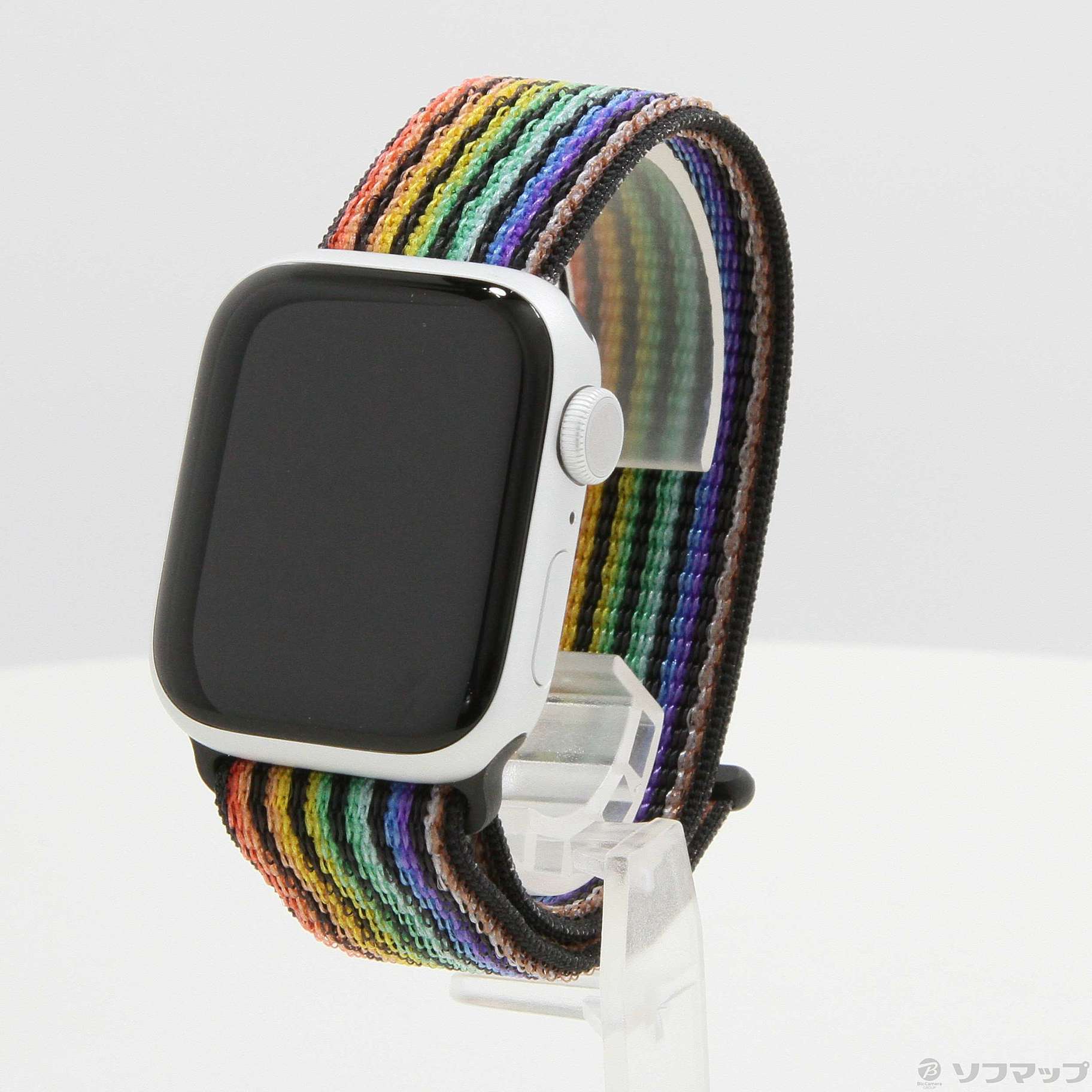 〔中古品〕 Apple Watch Series 8 GPS 41mm シルバーアルミニウムケース プライドエディションNikeスポーツループ