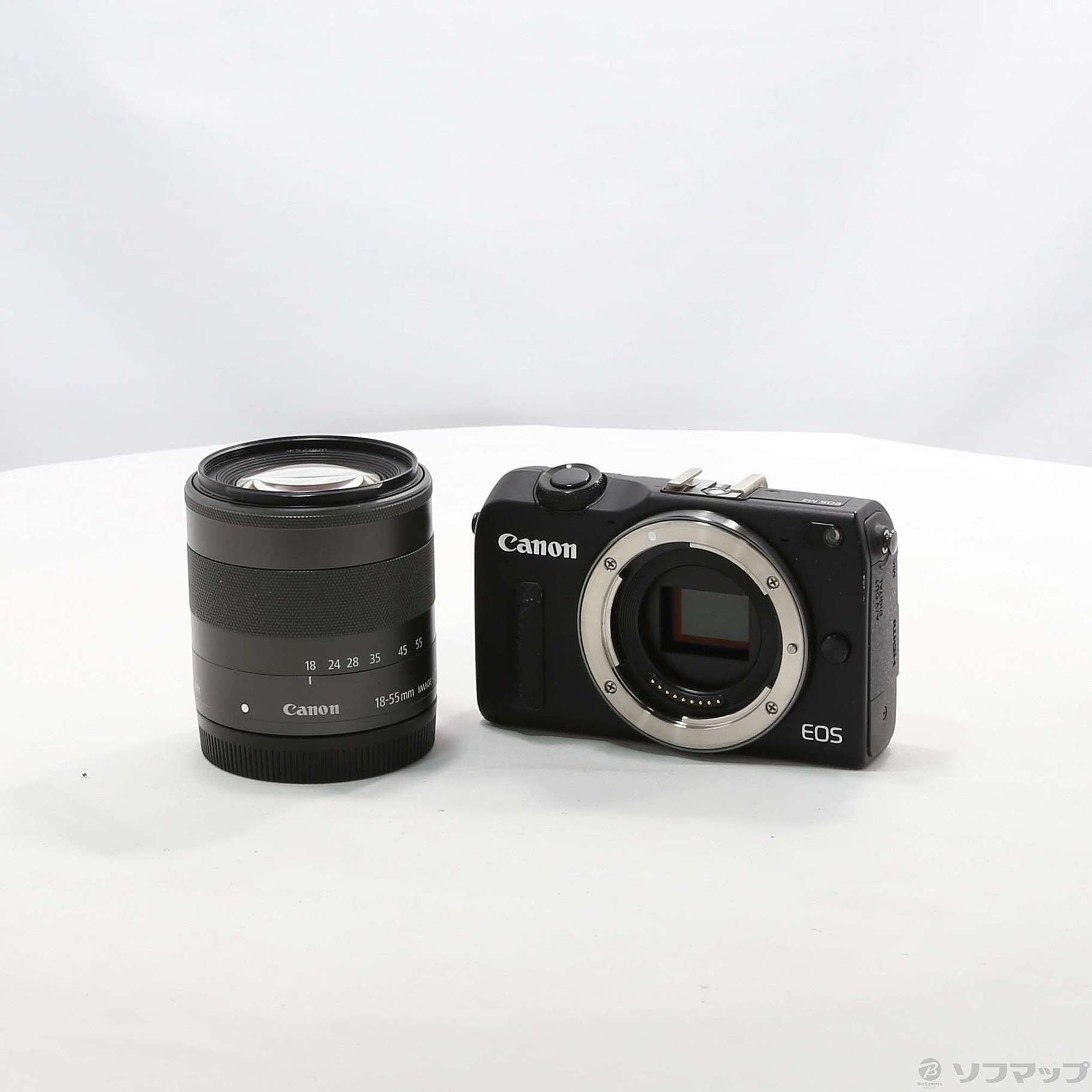 EOS M2 18-55レンズキット BK (1800万画素／SDXC／ブラック) ◇12/05(月)値下げ！