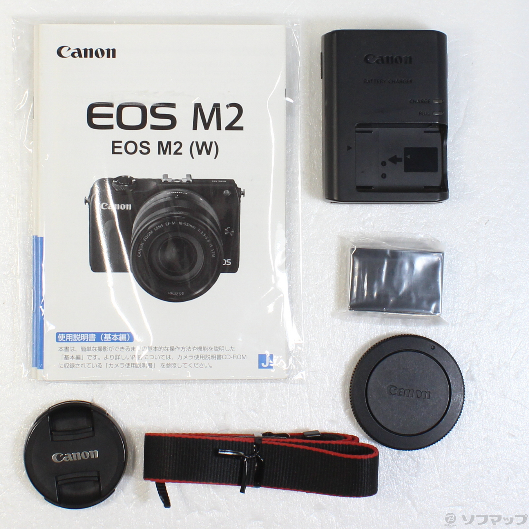 中古】EOS M2 18-55レンズキット BK (1800万画素／SDXC／ブラック