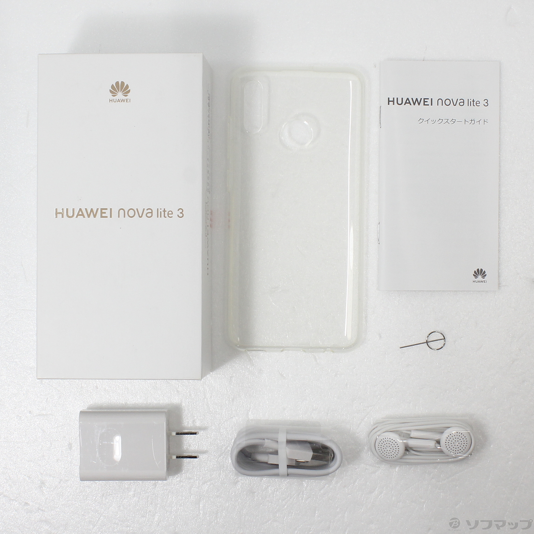 中古】HUAWEI nova lite3 32GB ミッドナイトブラック HWU35SKU UQ