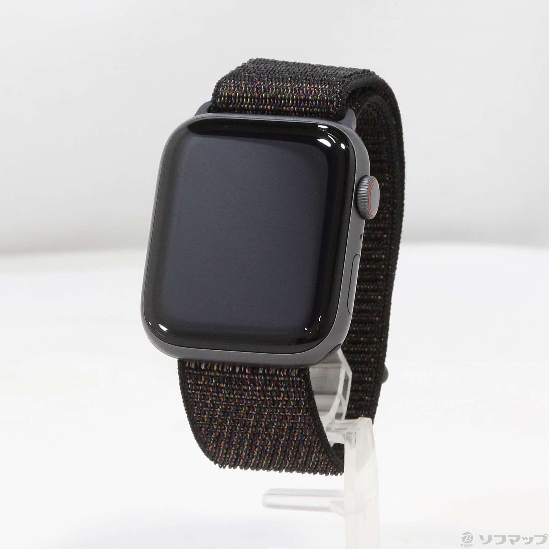 Apple Watch Series 4 GPS + Cellular 44mm スペースグレイアルミニウムケース ブラックスポーツループ