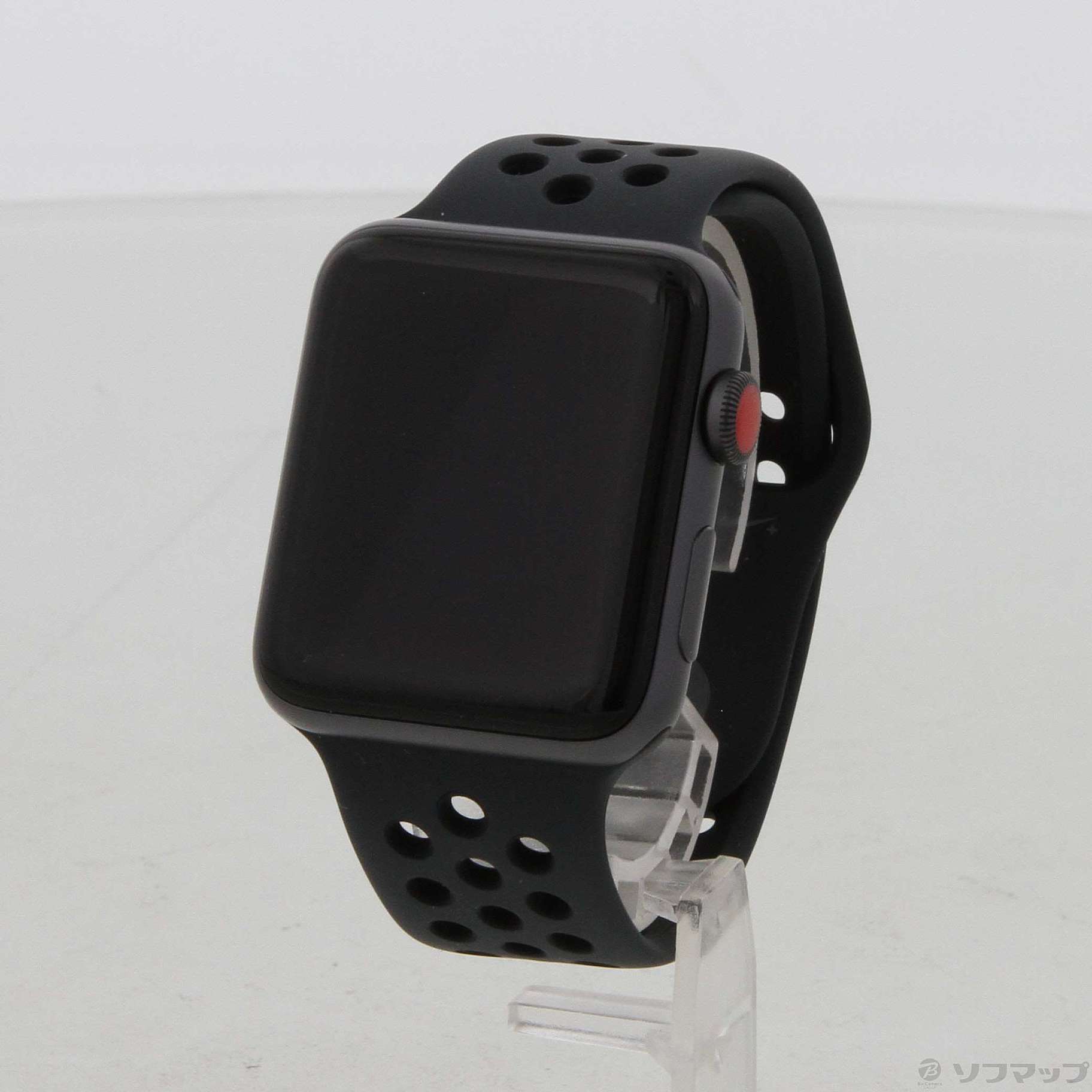 〔未使用品〕 未使用品 Apple Watch Series 3 GPS + Cellular 42mm スペースグレイアルミニウムケース  アンスラサイト／ブラックNikeスポーツバンド