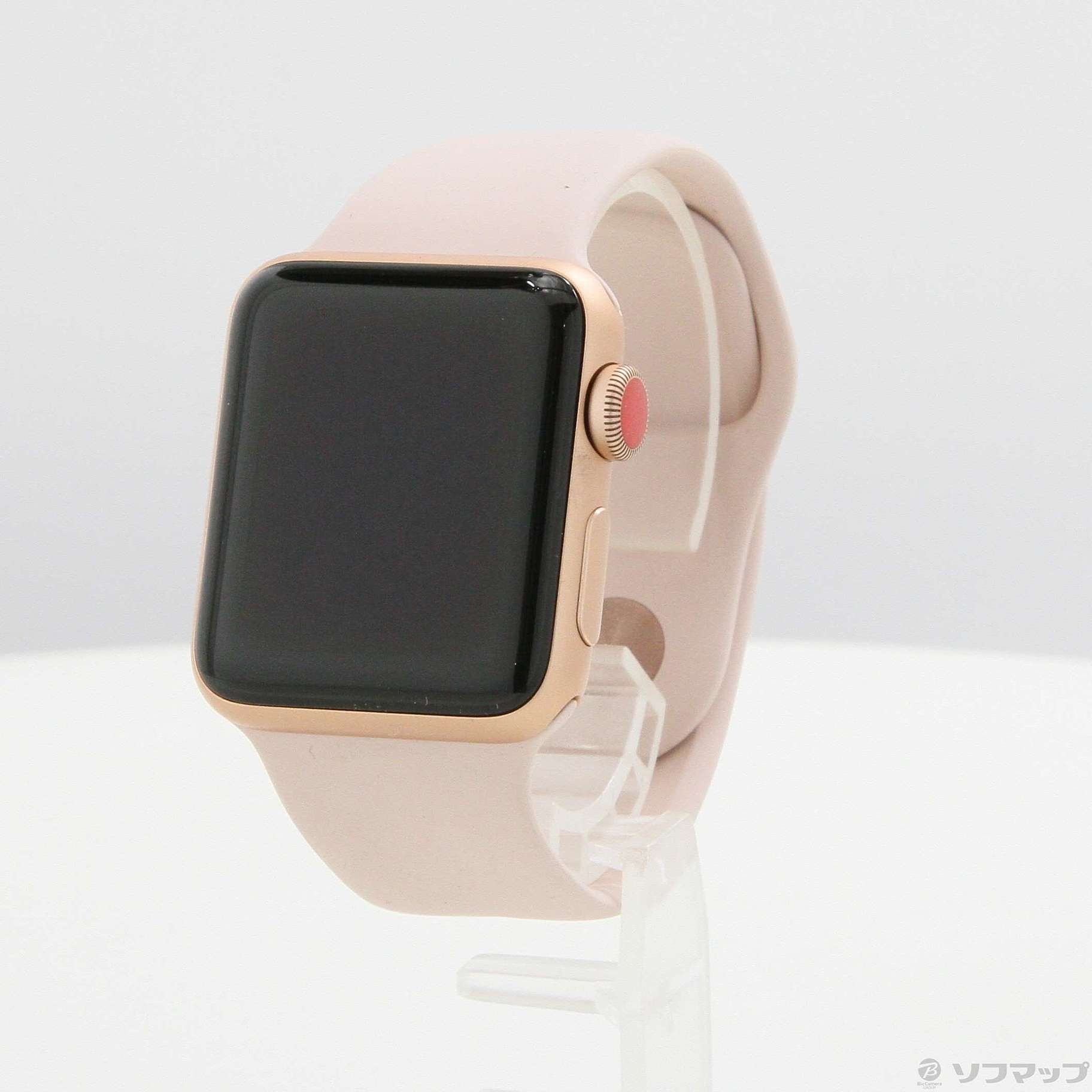 Apple Watch Series 3 GPS + Cellular 38mm ゴールドアルミニウムケース ピンクサンドスポーツバンド