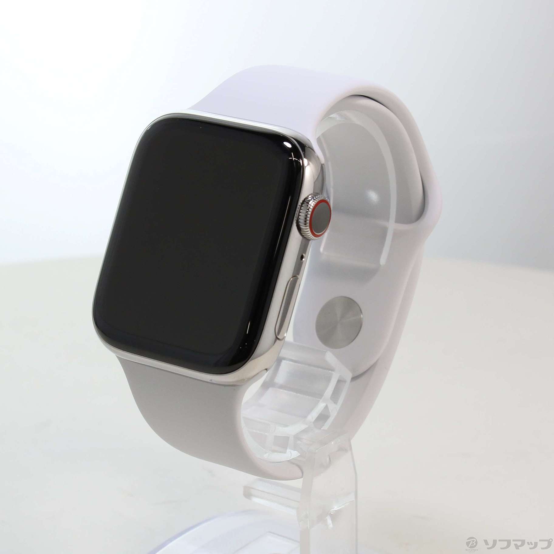 Apple Watch Series 4 GPS + Cellular 44mm ステンレススチールケース ホワイトスポーツバンド
