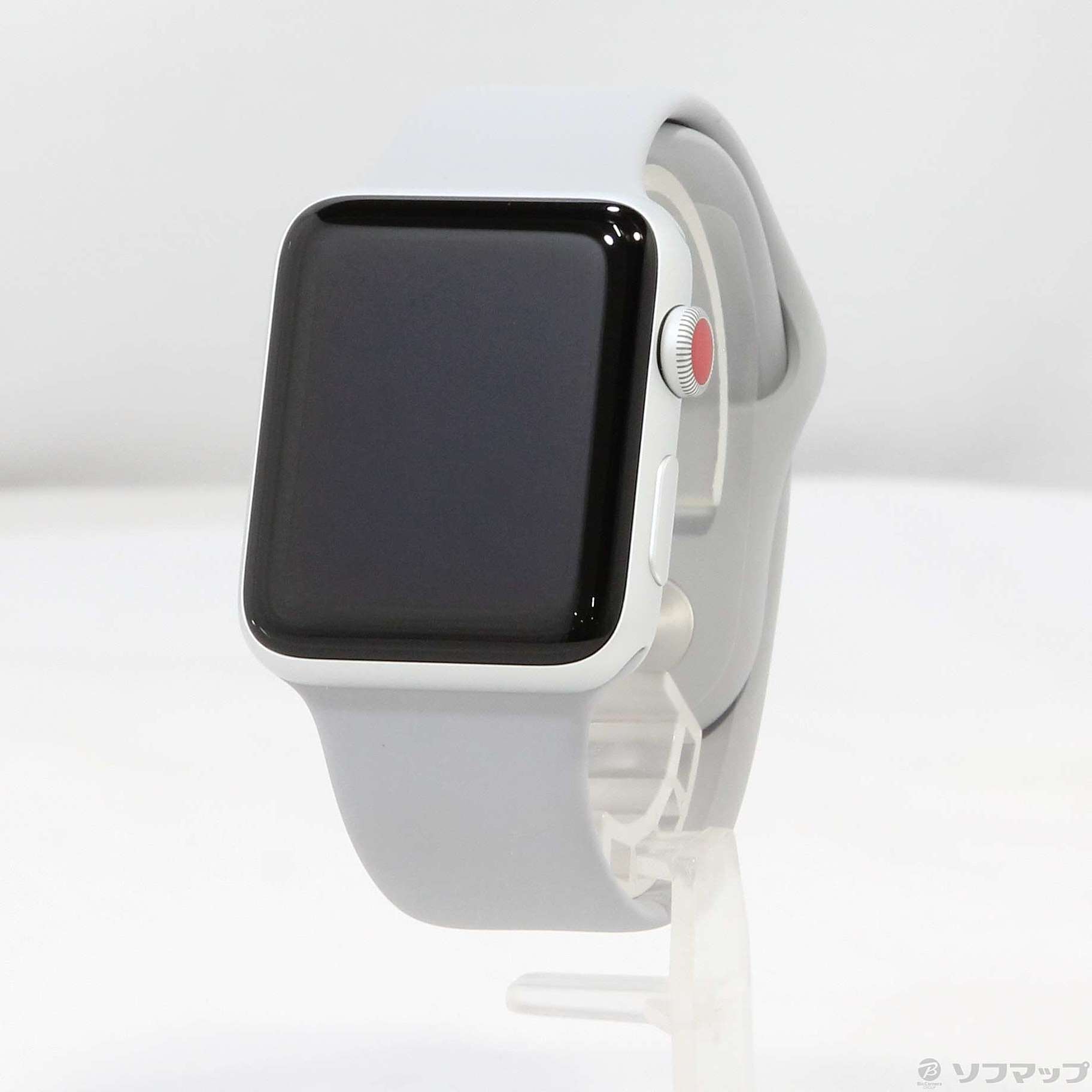 Apple Watch Series 3 GPS + Cellular 42mm シルバーアルミニウムケース フォッグスポーツバンド