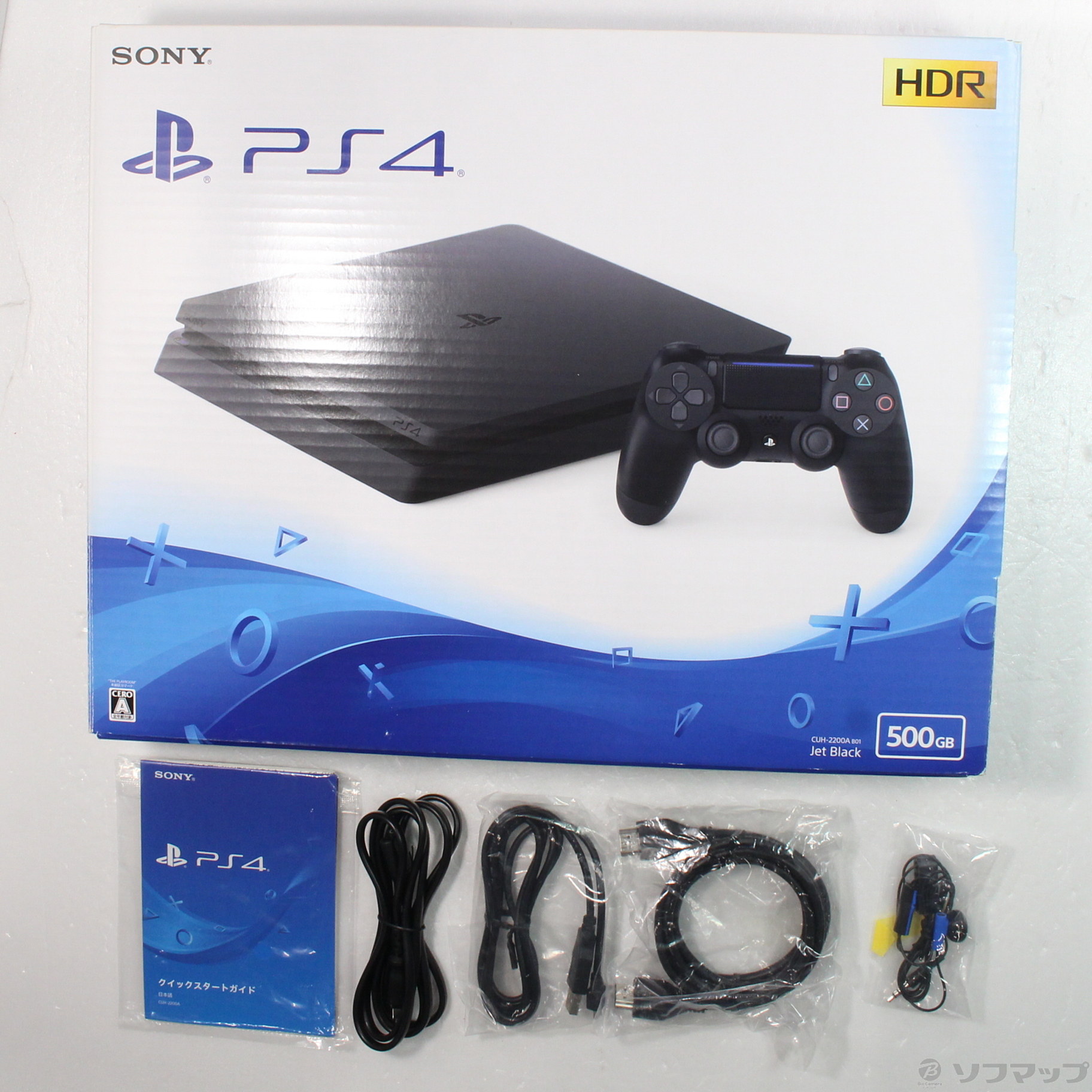 〔中古品〕 PlayStation 4 ジェット・ブラック 500GB CUH-2200AB01_4