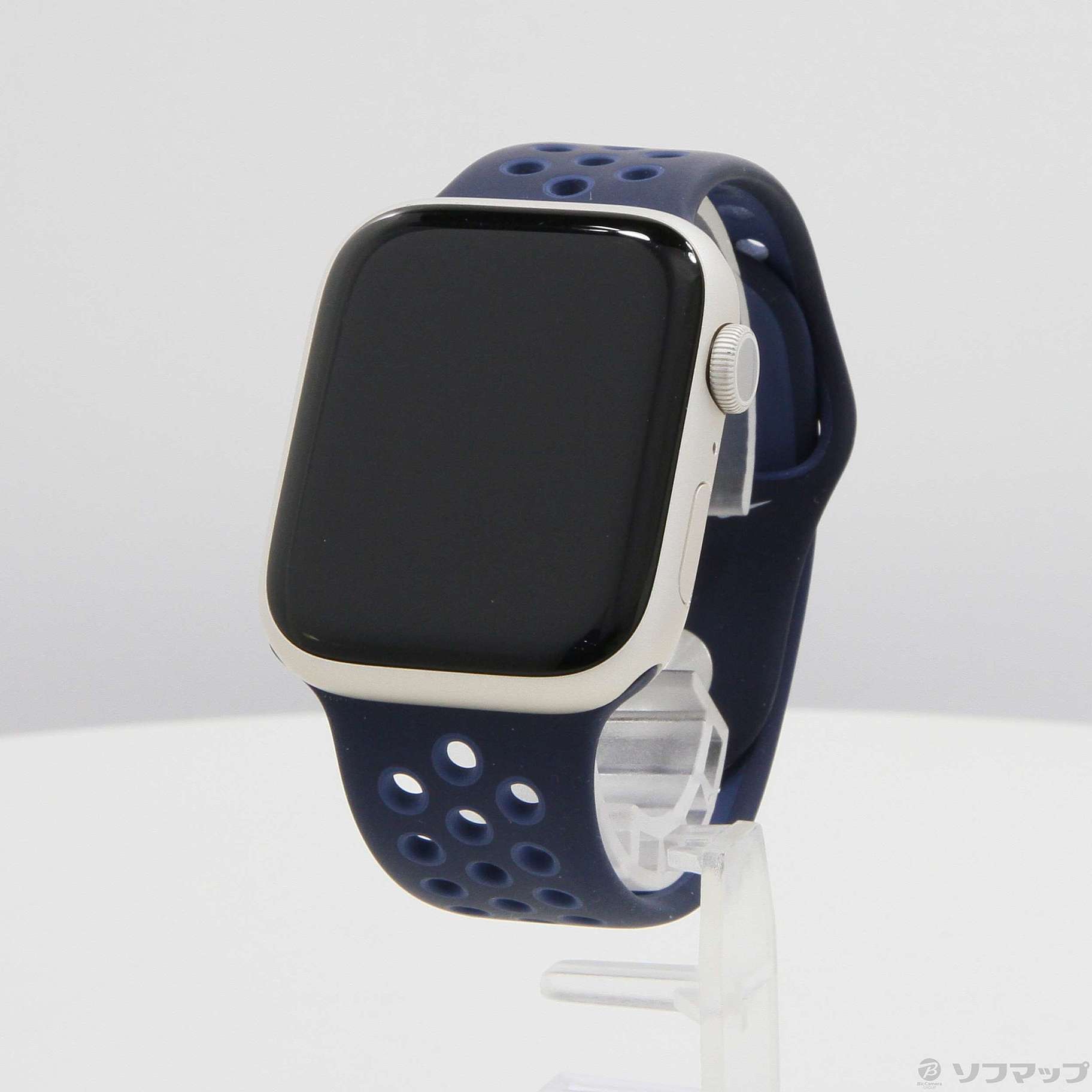 Apple Watch Series 7 GPS 45mm スターライトアルミニウムケース  ミッドナイトネイビー／ミスティックネイビーNikeスポーツバンド