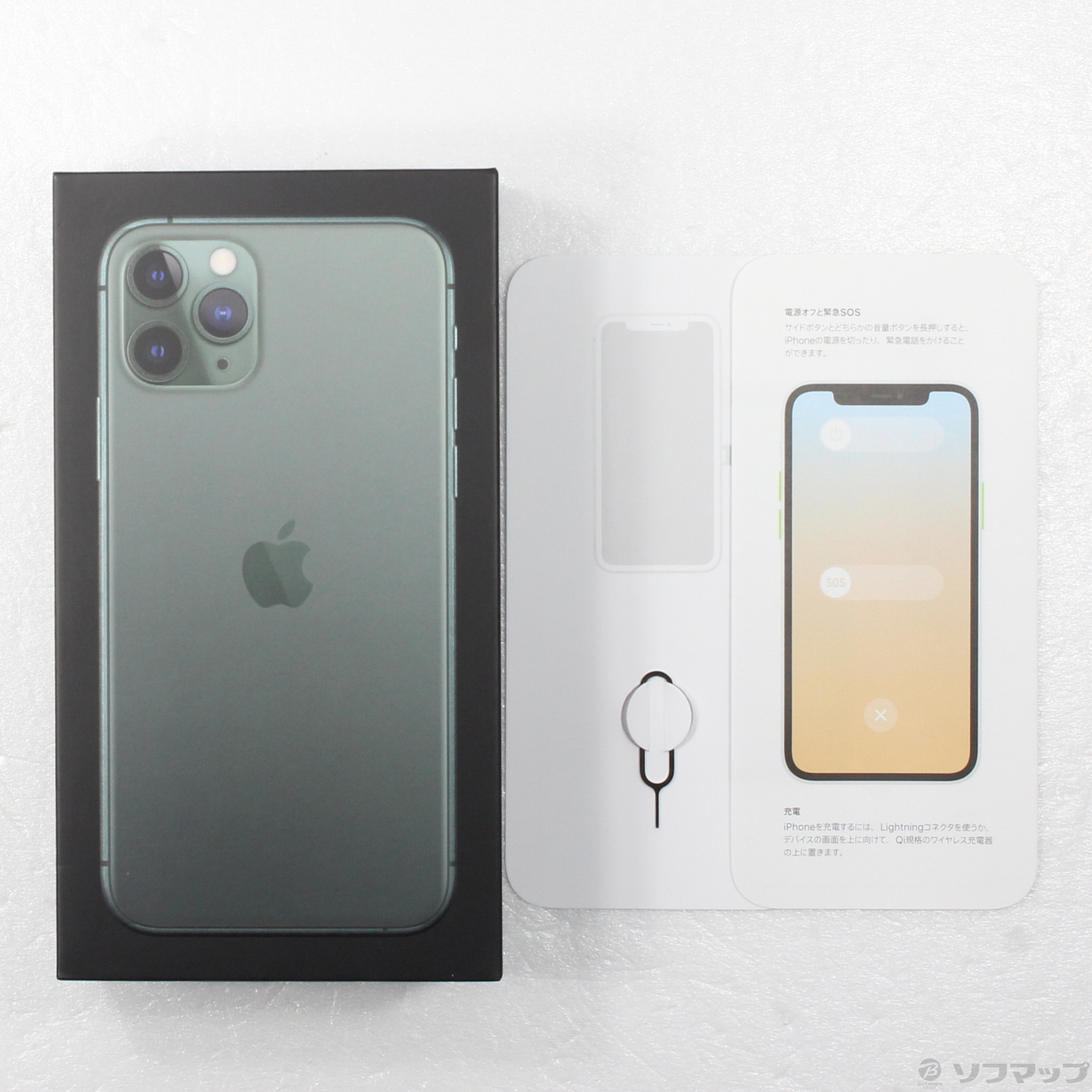 中古】iPhone11 Pro 64GB ミッドナイトグリーン MWC62J／A SIMフリー