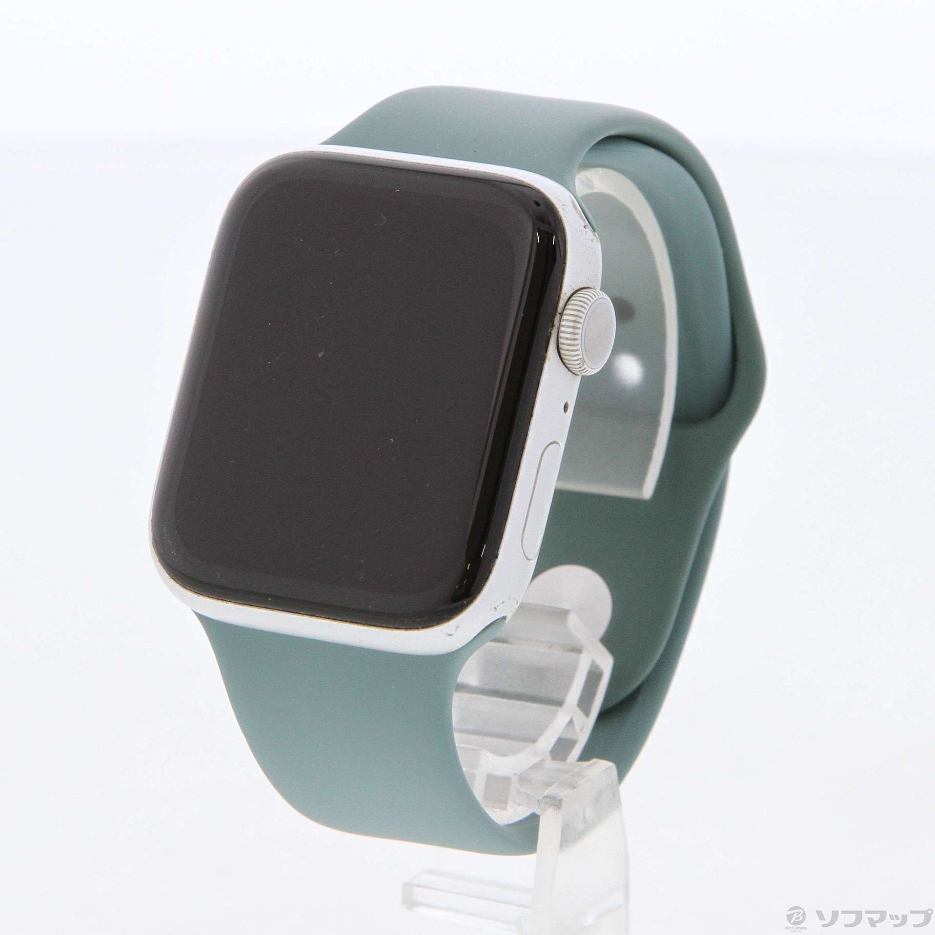 Apple Watch Series 5 GPS 44mm シルバーアルミニウムケース パイングリーンスポーツバンド